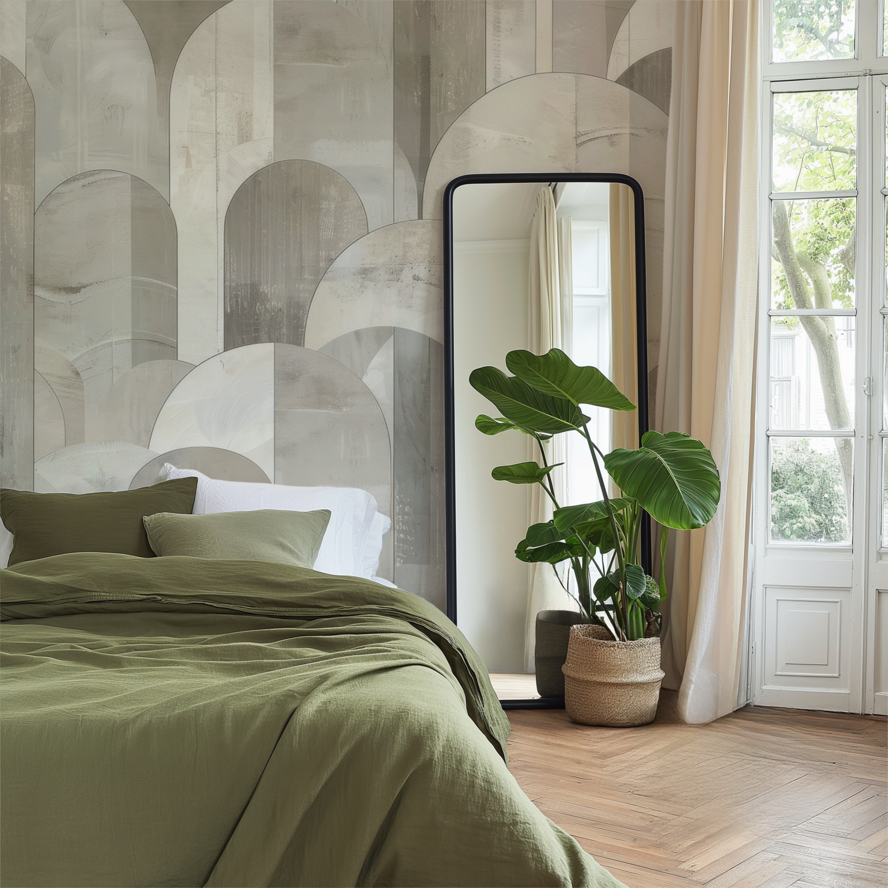 Neutral Abstract Arch Wallpaper