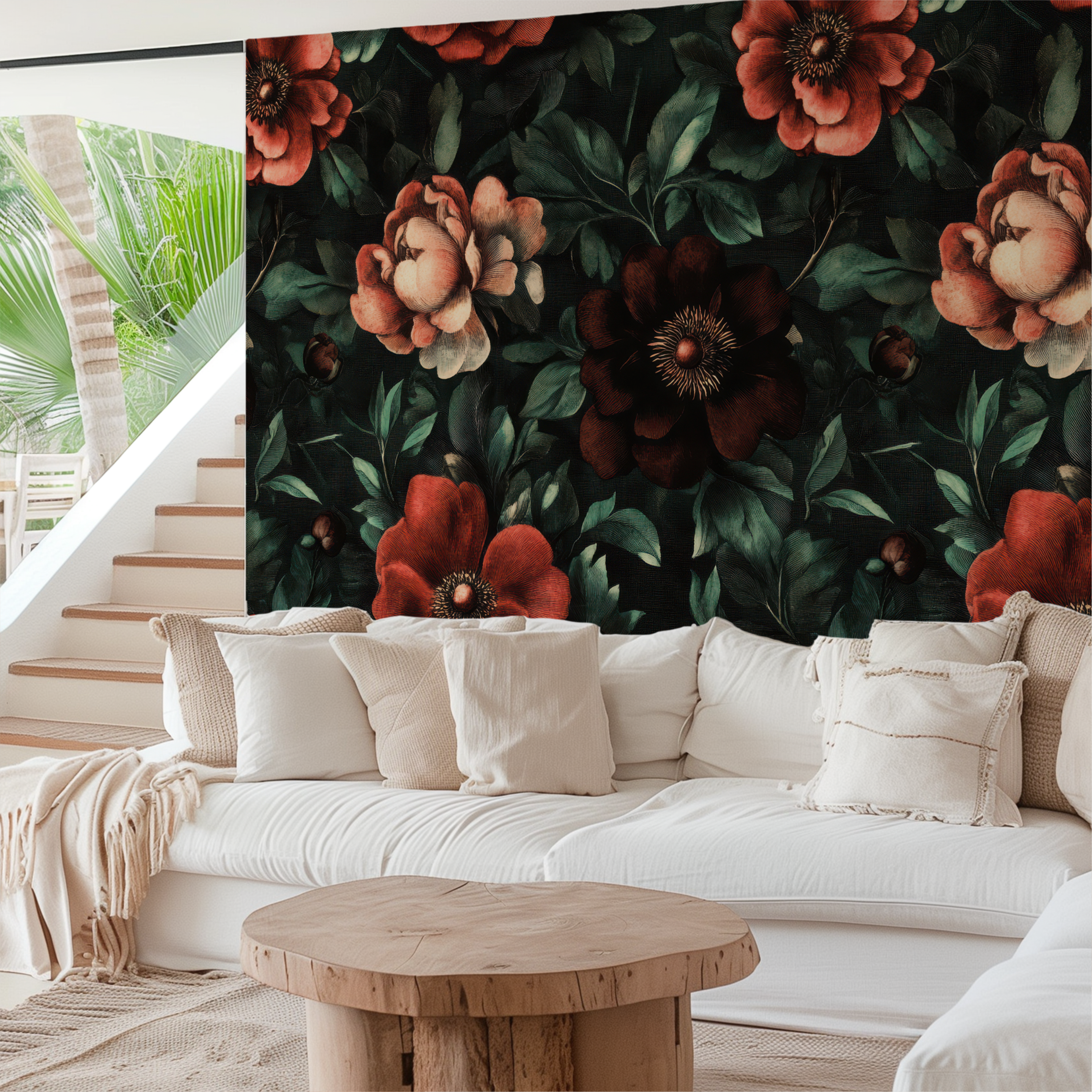 Dark Floral Wallpaper