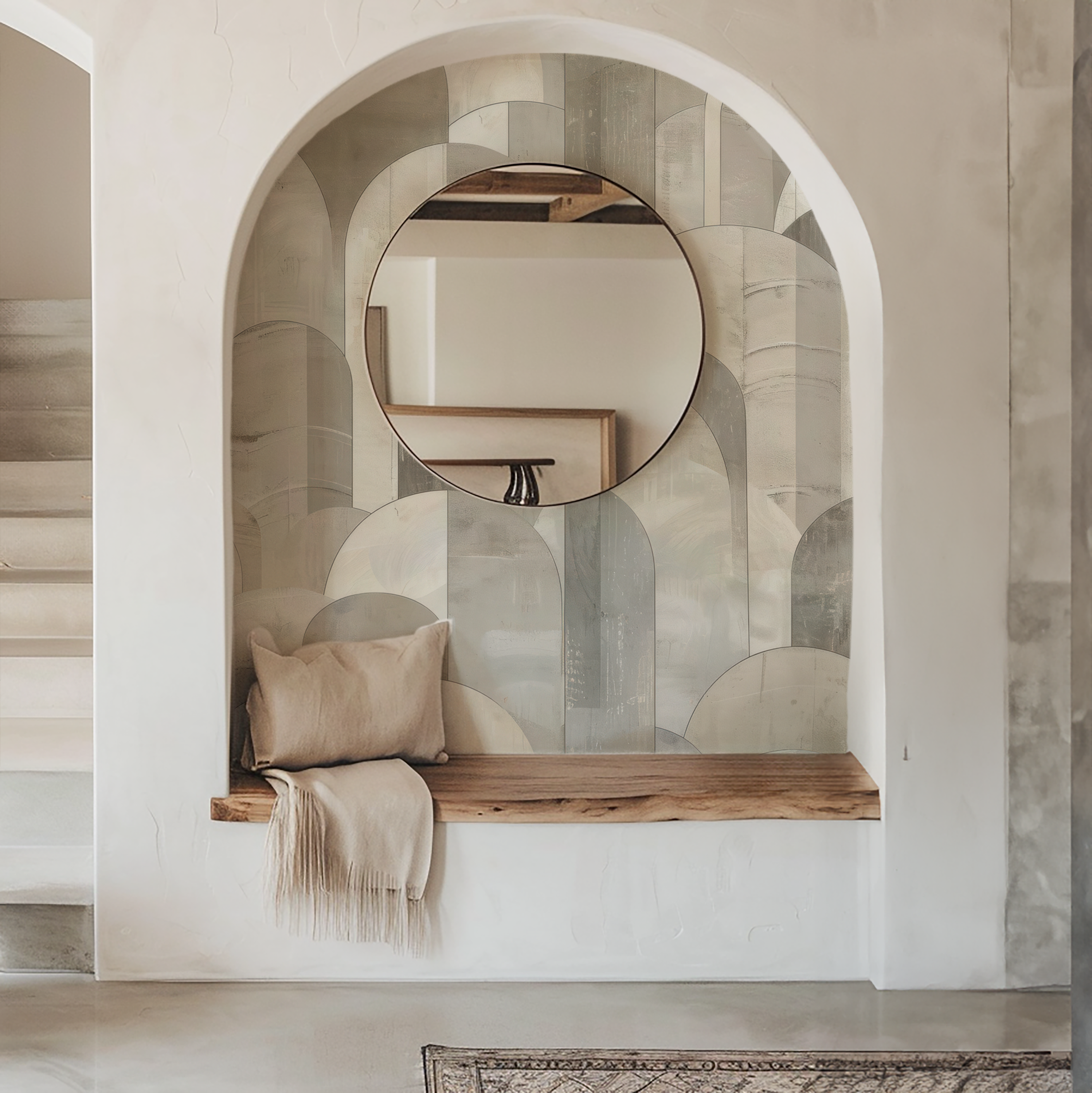 Neutral Abstract Arch Wallpaper