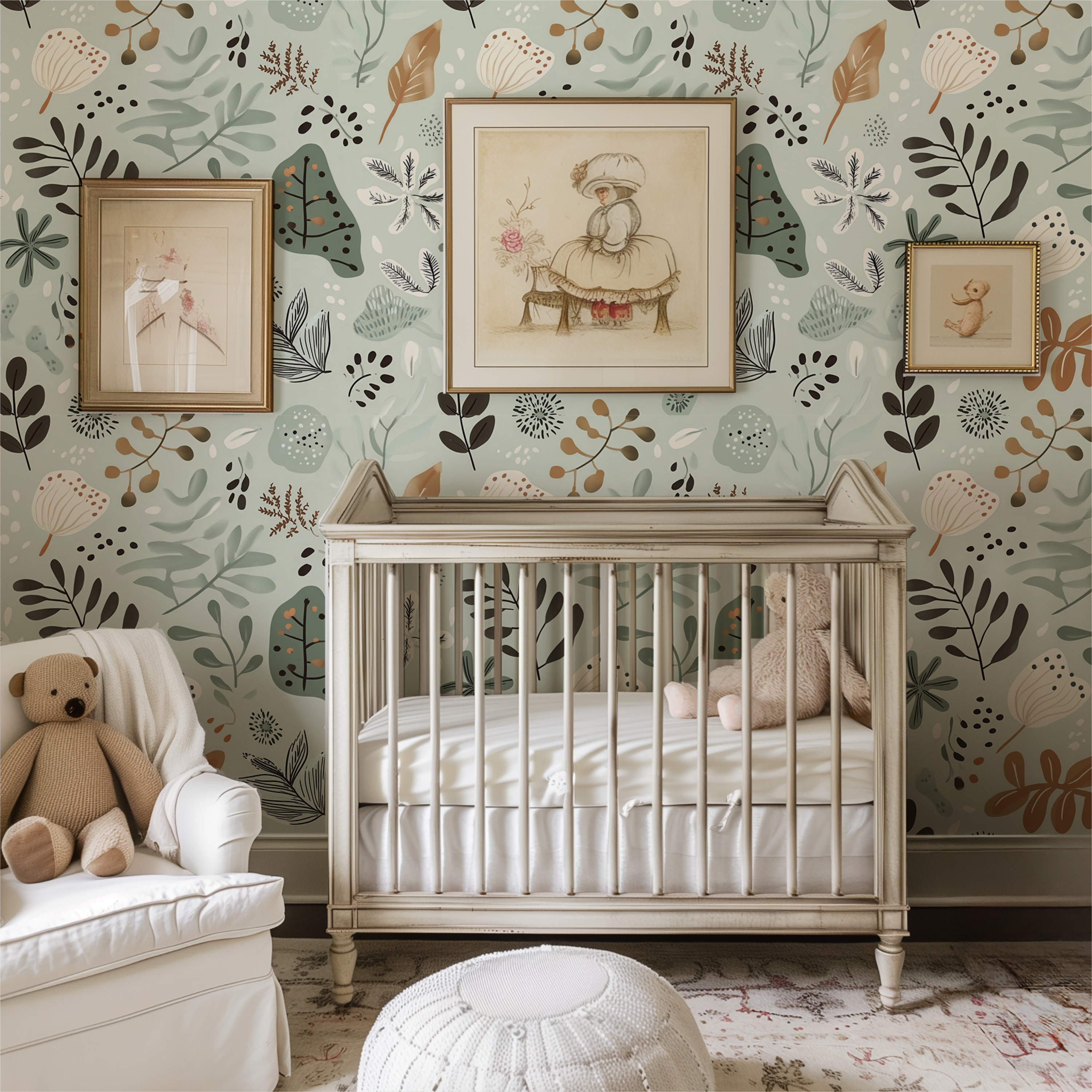 Botanical Kids Room Wallpaper