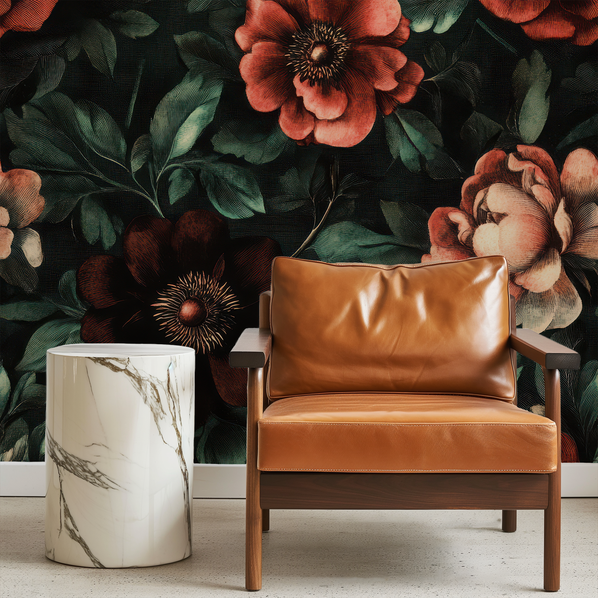 Dark Floral Wallpaper