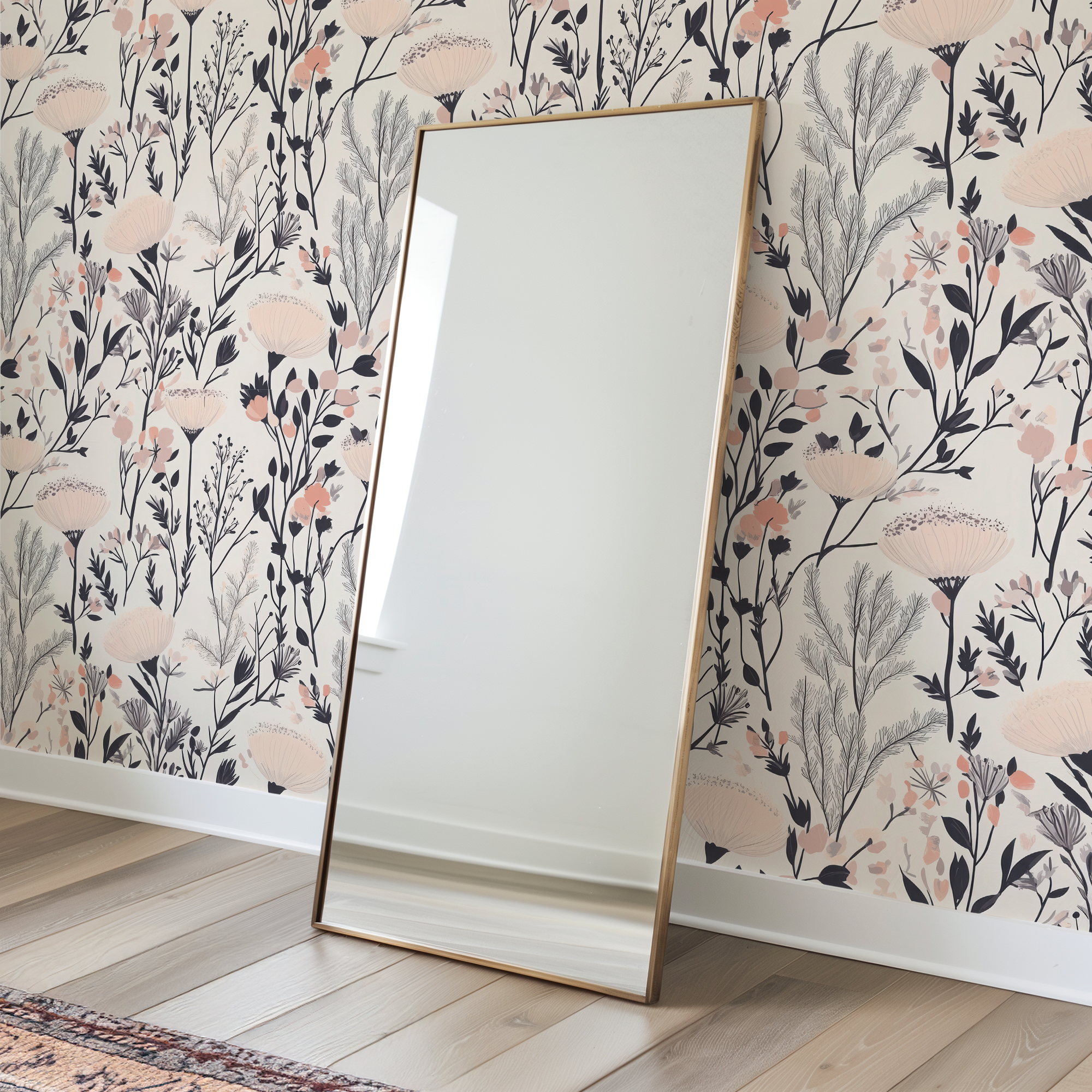 Blush Floral Botanical Wallpaper