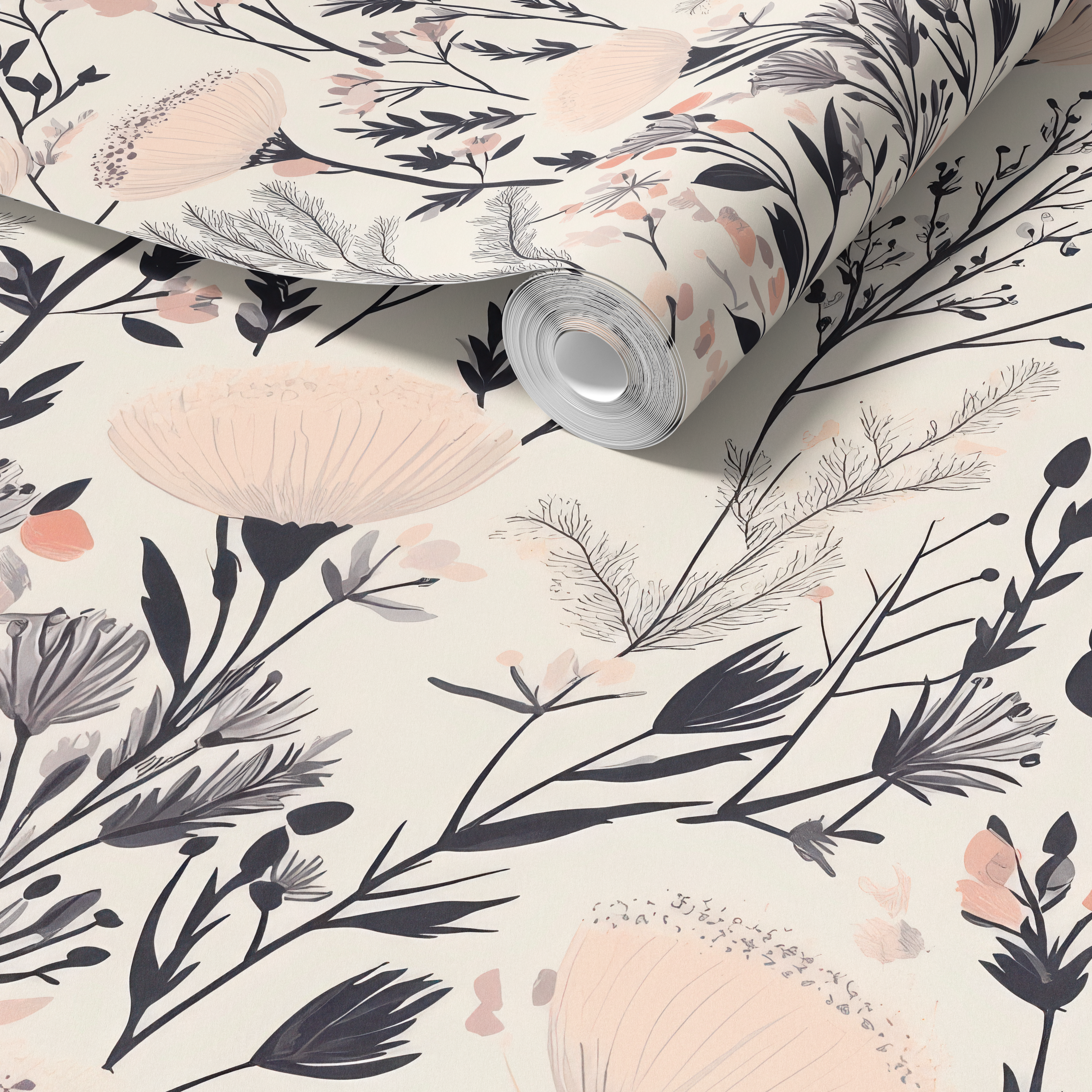 Blush Floral Botanical Wallpaper