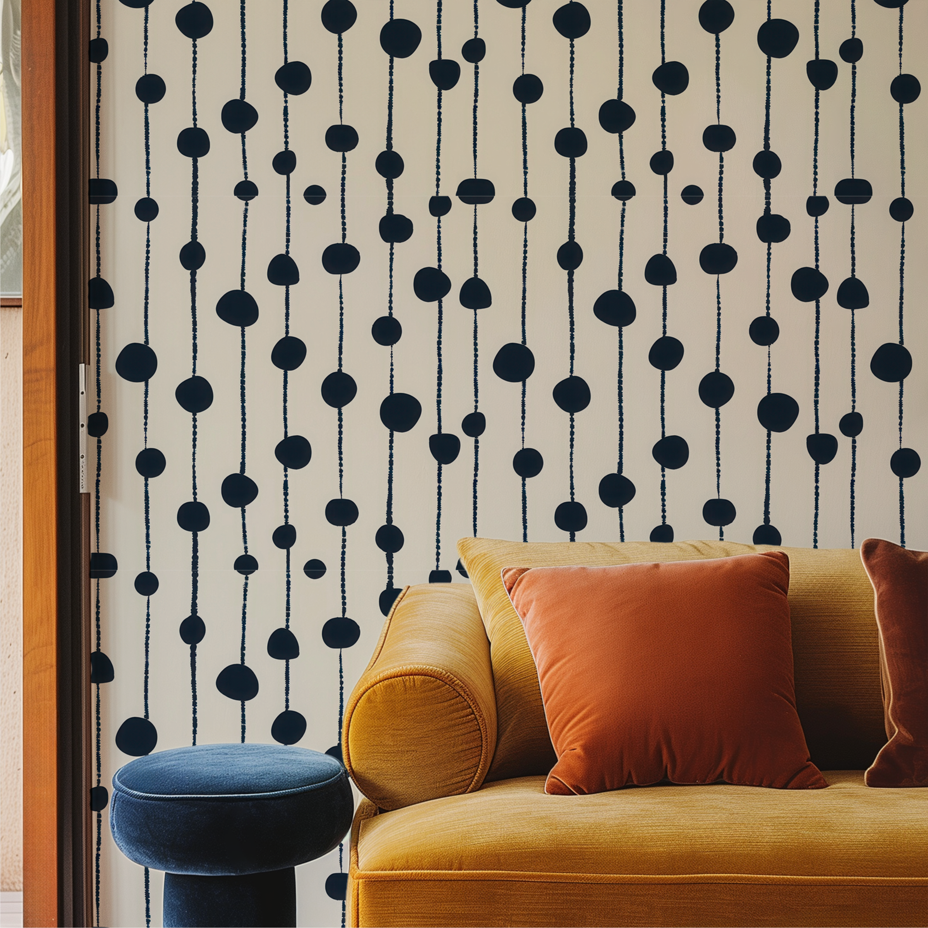 Minimalist Dotted Line Wallpaper