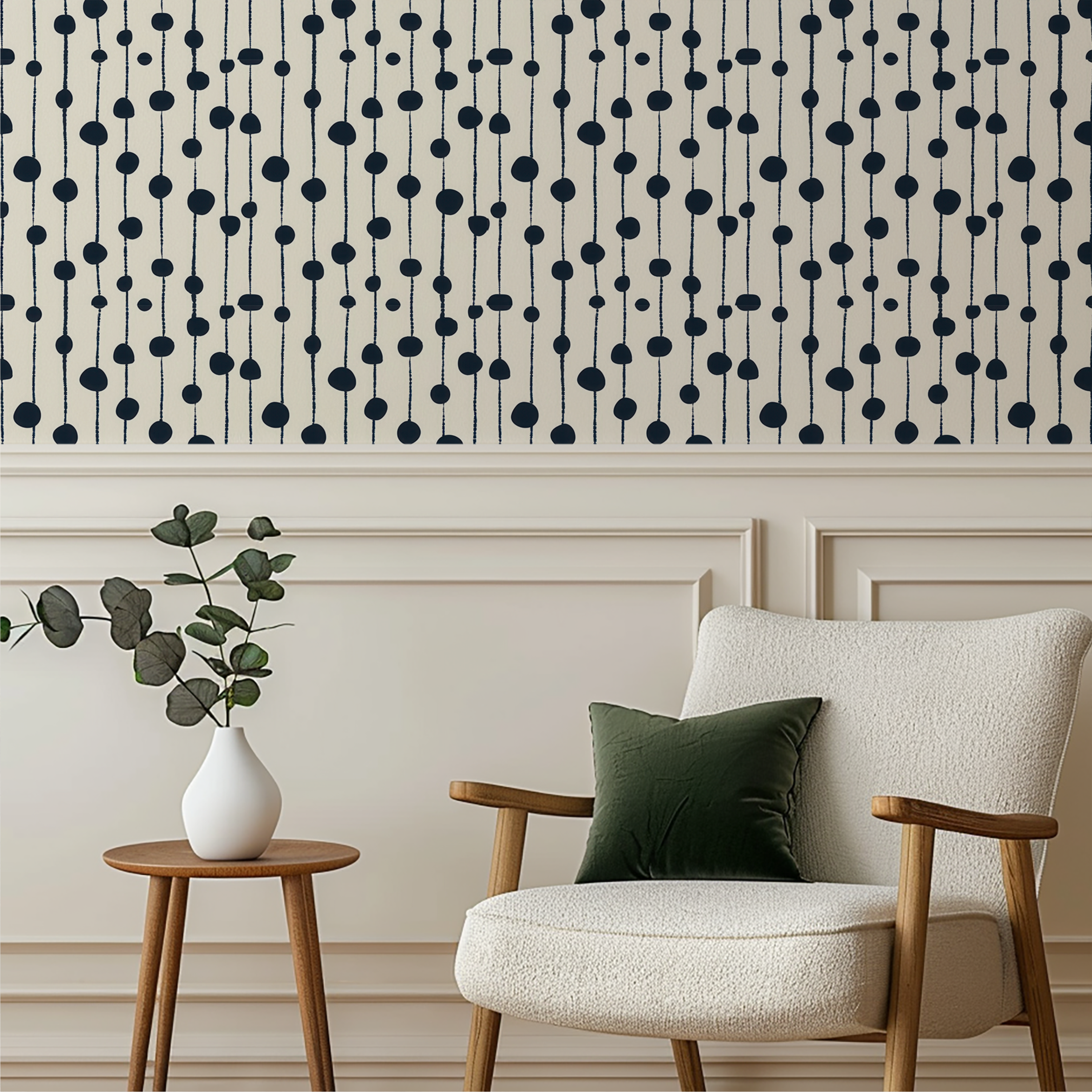 Minimalist Dotted Line Wallpaper