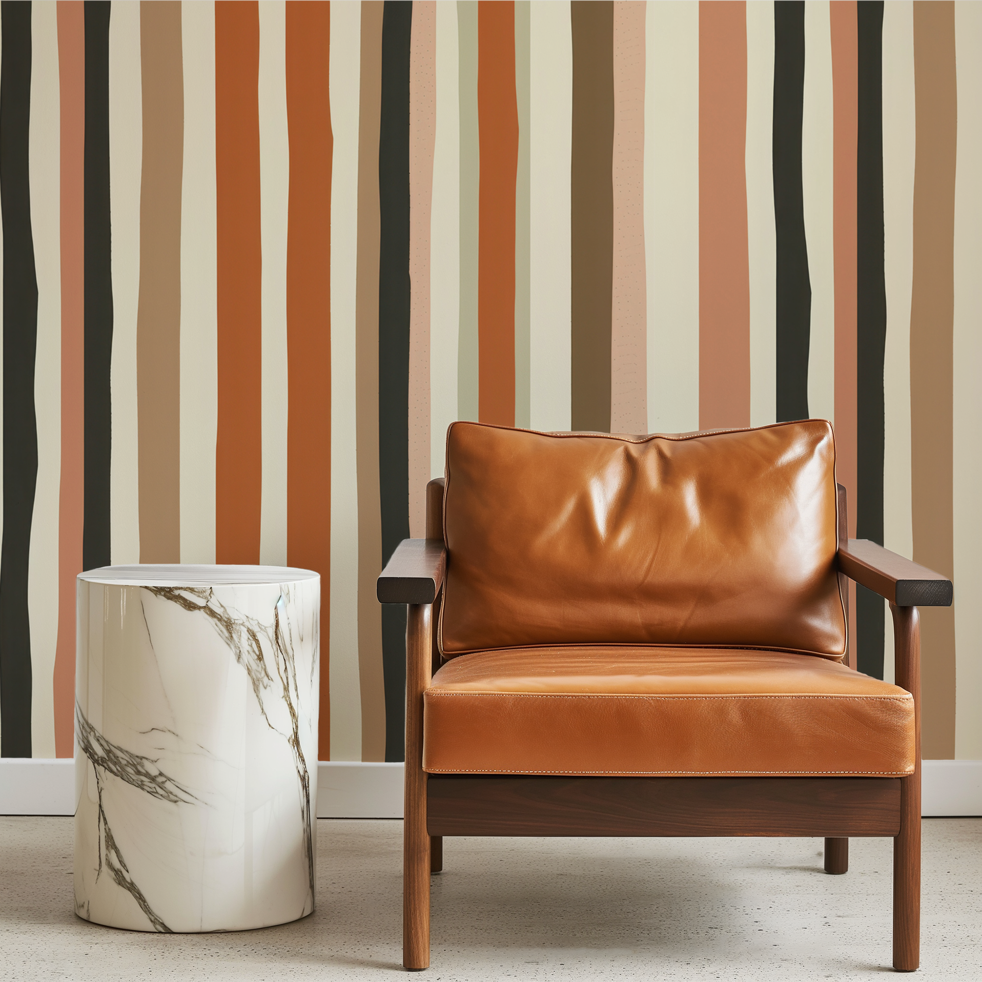 Retro Striped Wallpaper