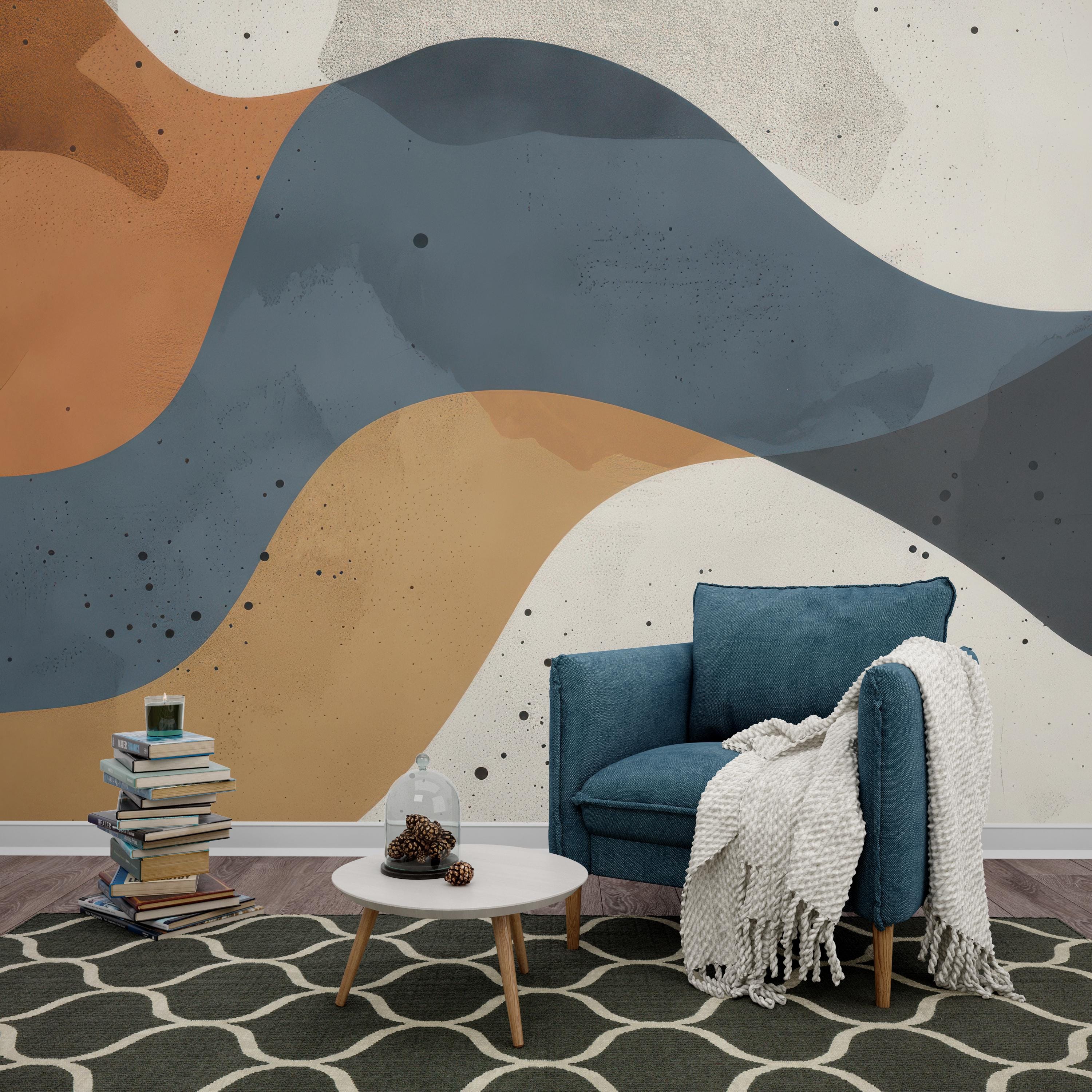 Modern Abstract Wave Design Wallpaper