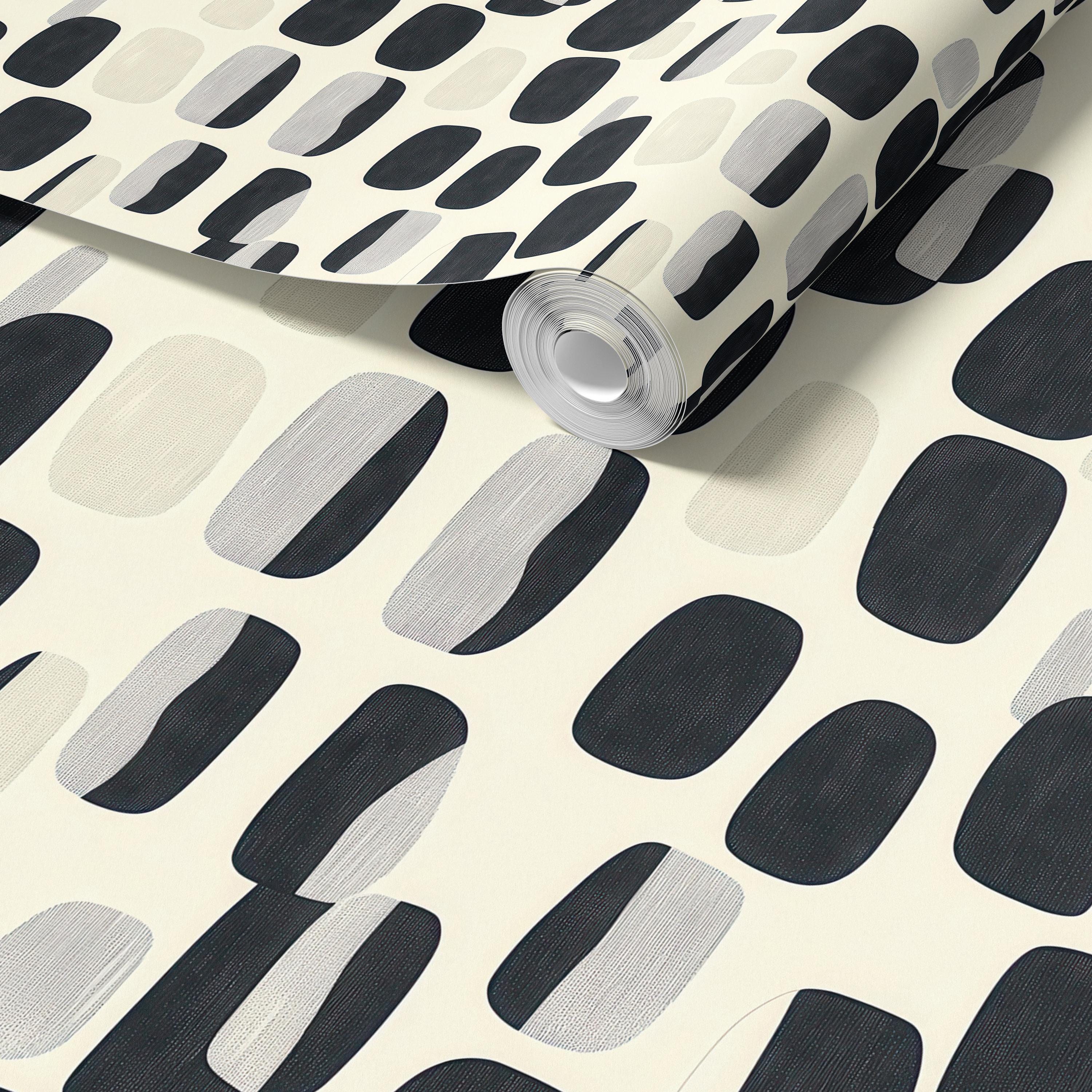 Black and Beige Abstract Wallpaper