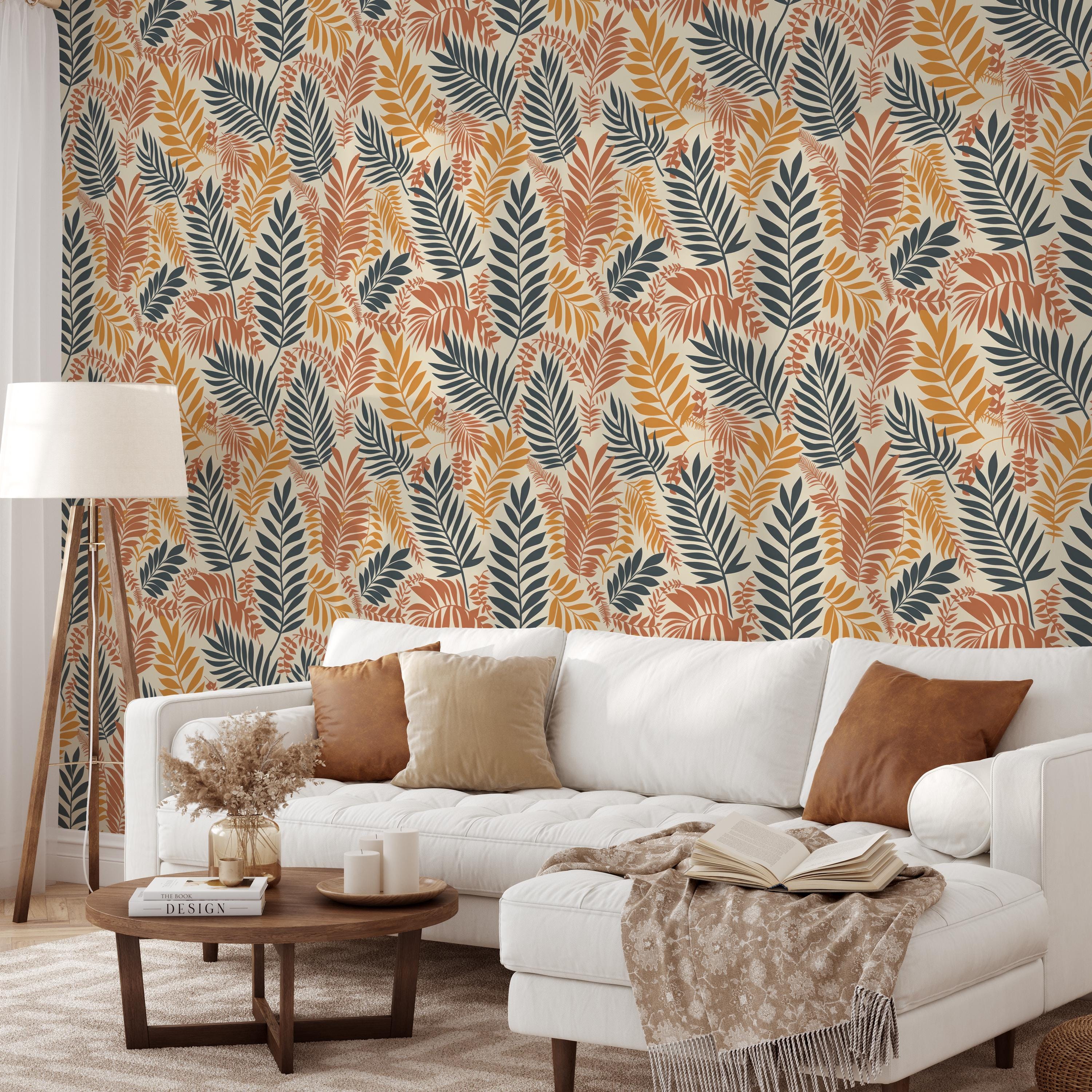 Vibrant Tropical Palm Leaves Wallpaper