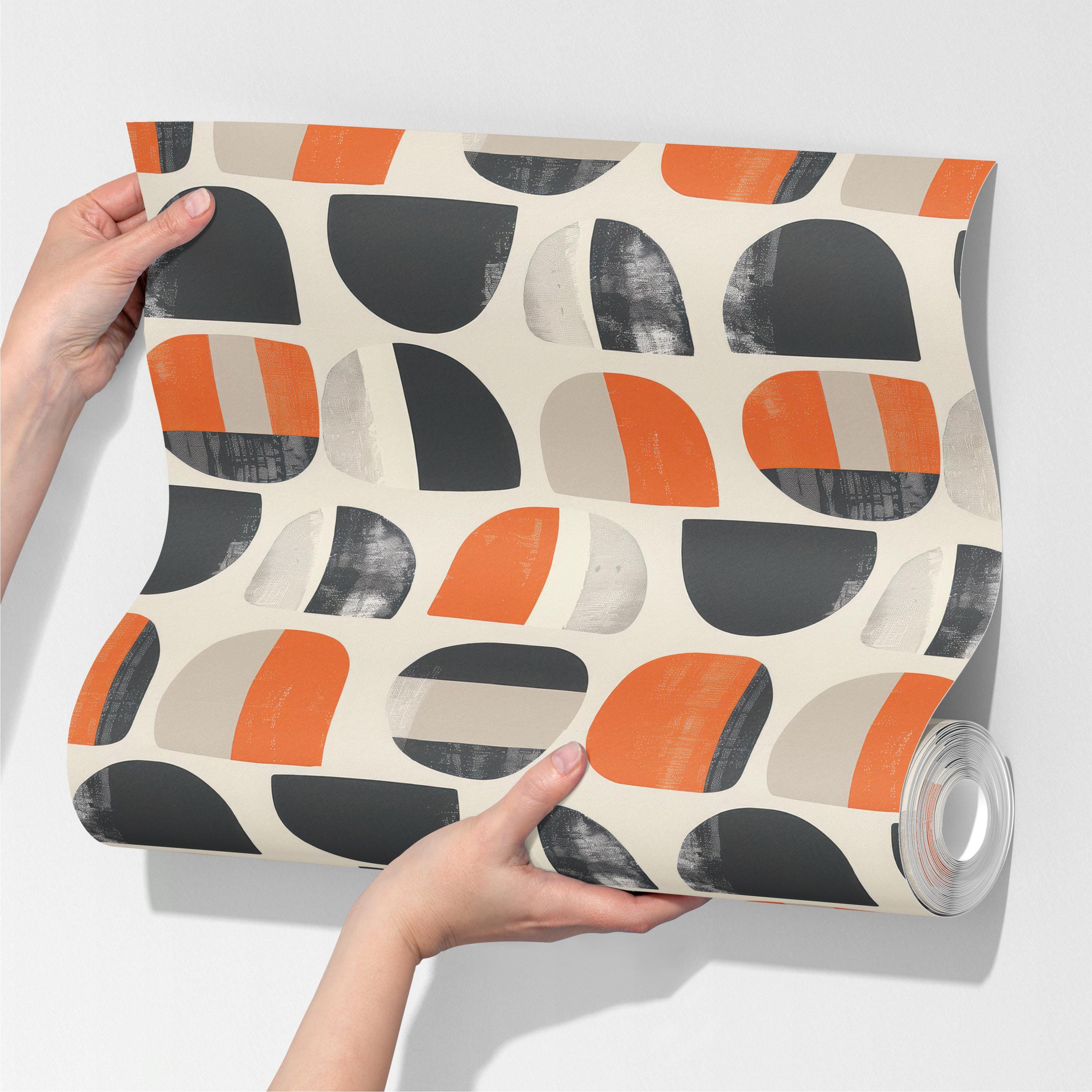 Retro Geometric Wallpaper Mural