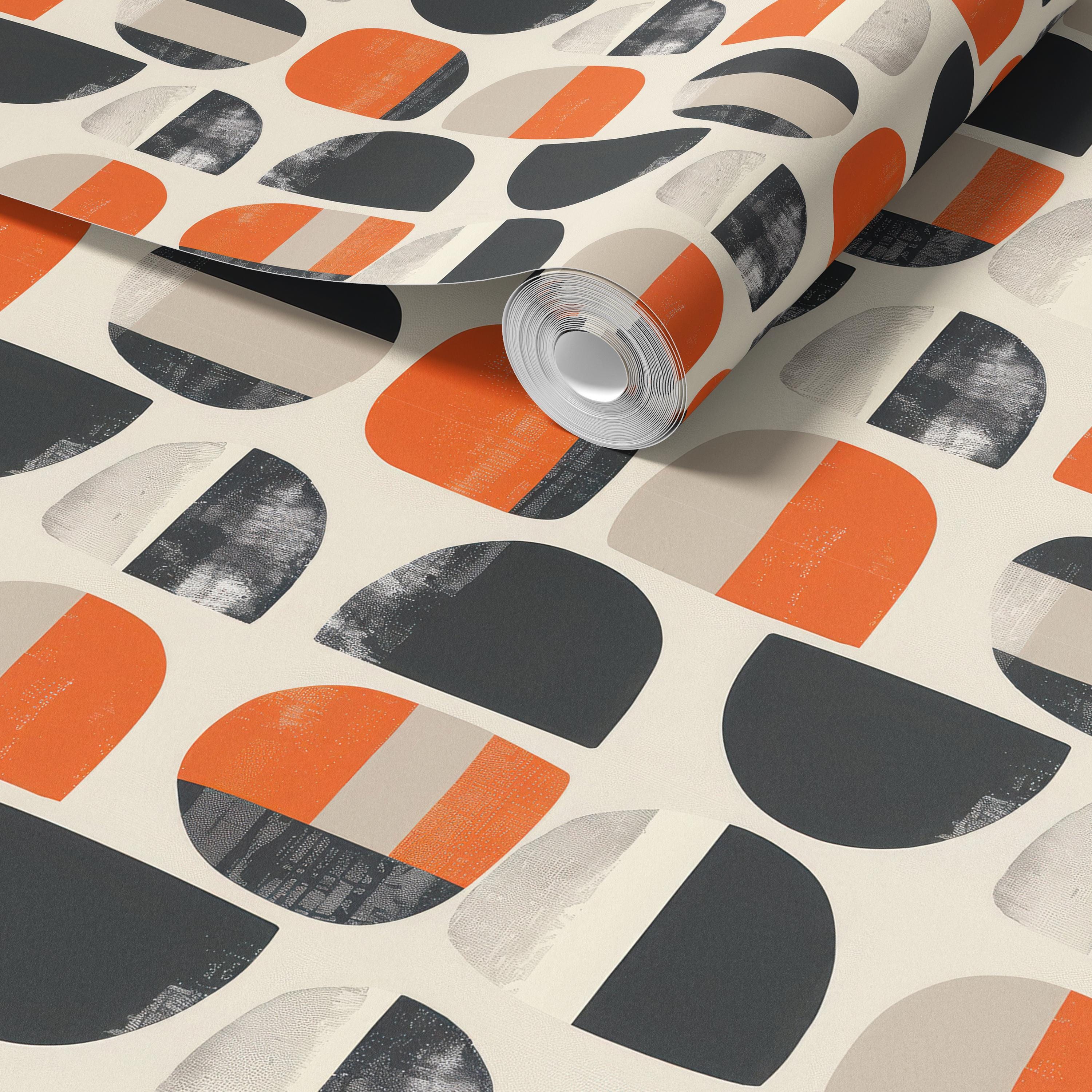 Retro Geometric Wallpaper Mural