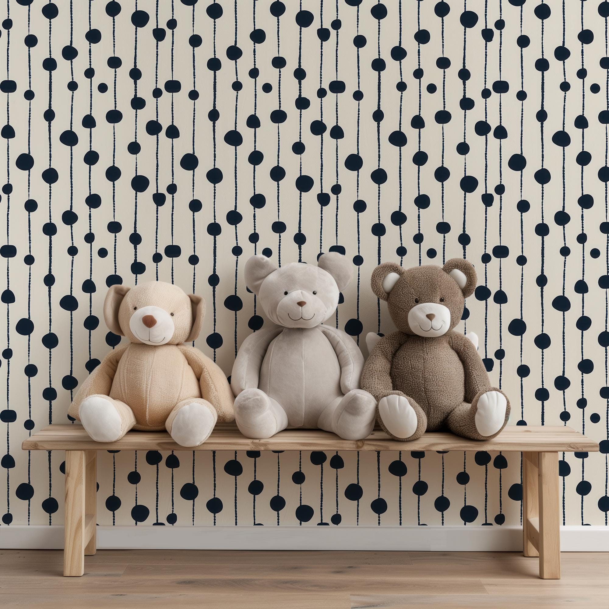 Modern Abstract Dotted Line Wallpaper