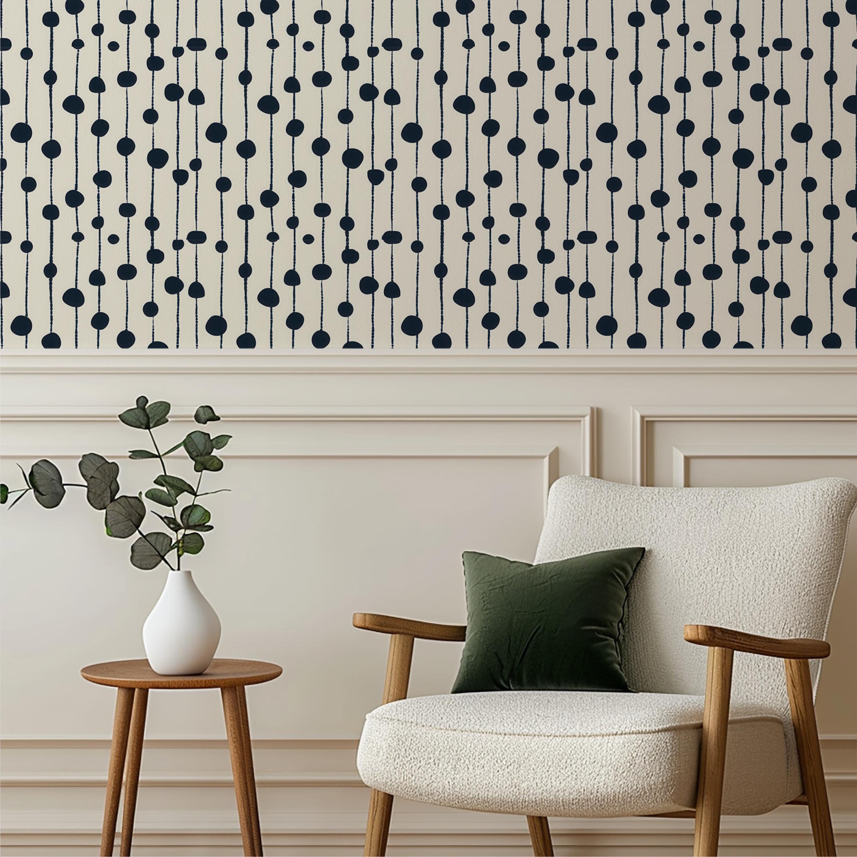 Modern Abstract Dotted Line Wallpaper
