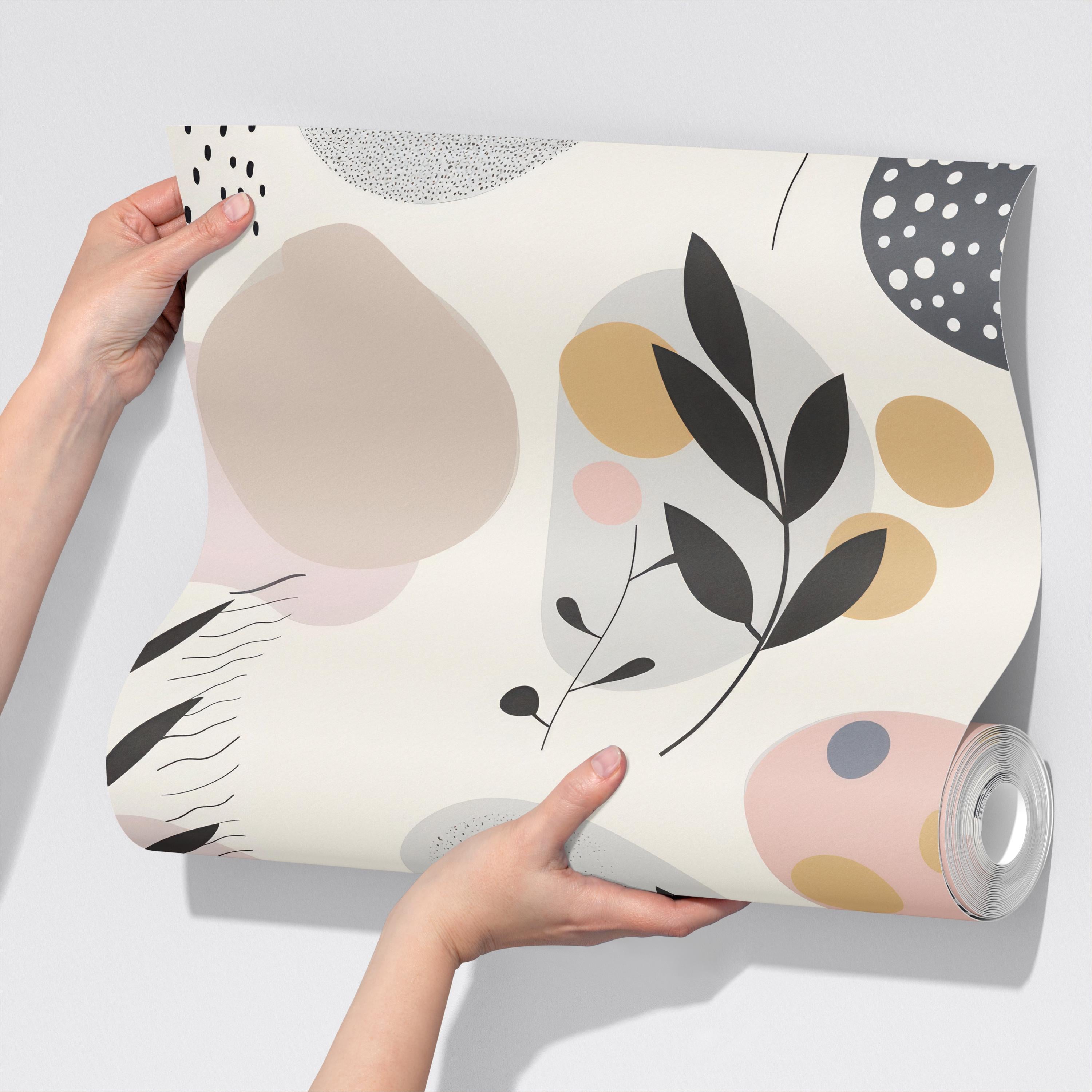 Neutral Minimalist Scandinavian Abstract Wallpaper