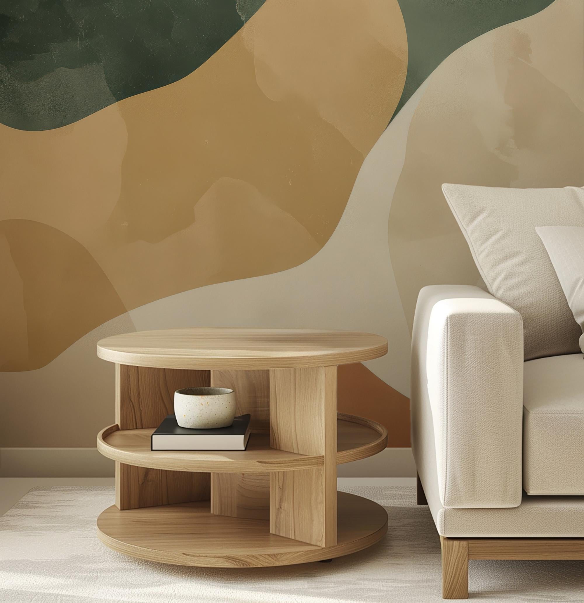 Earthy Abstract Shapes Wallpaper