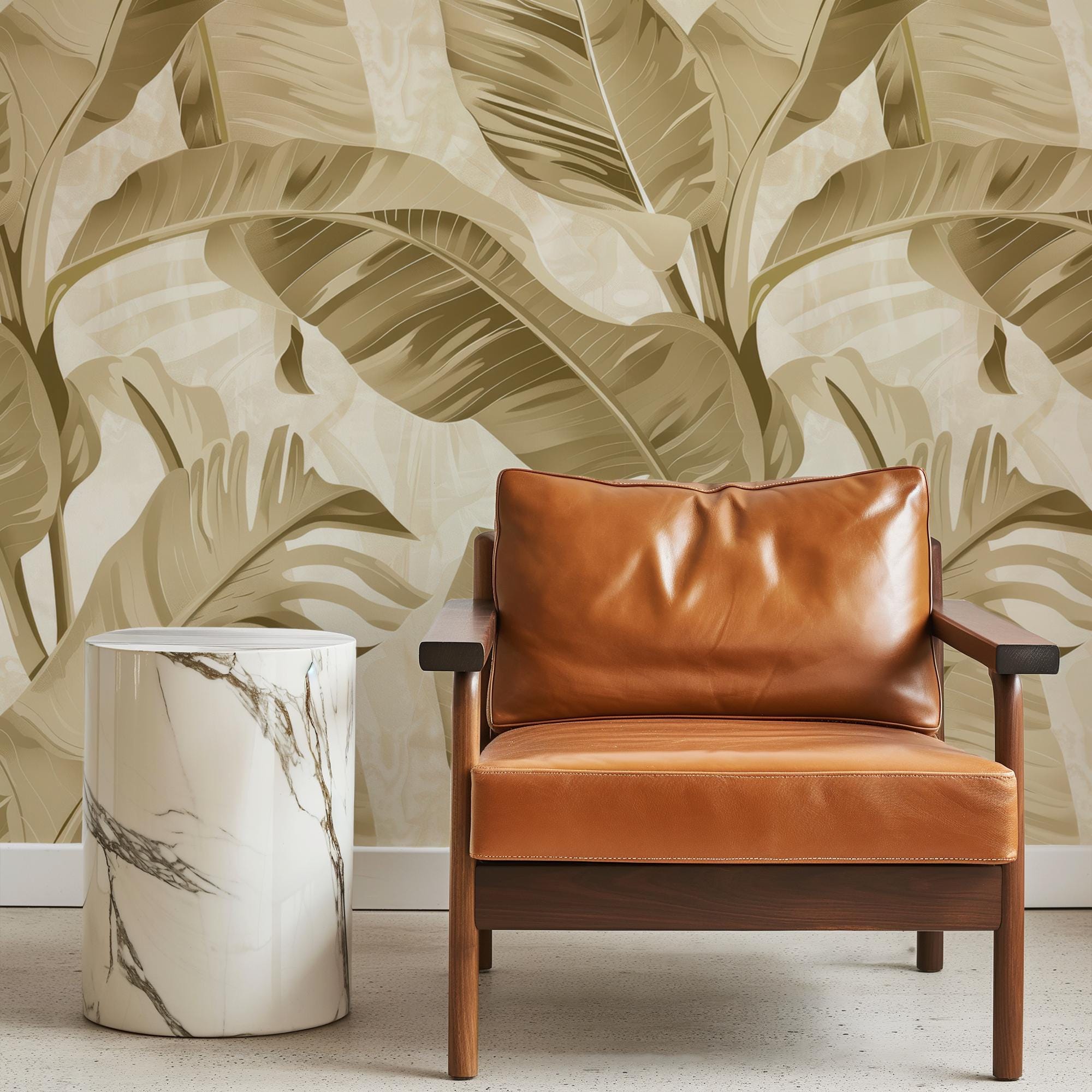 Tropical Banana Leaf Wallpaper
