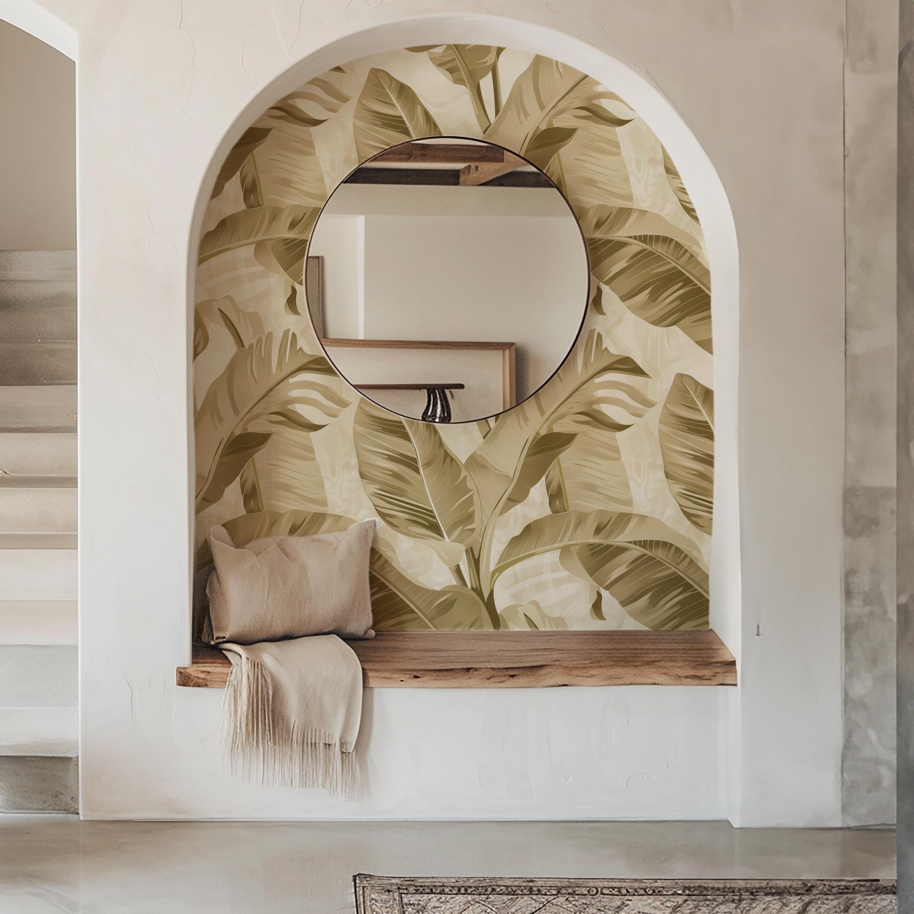 Tropical Banana Leaf Wallpaper