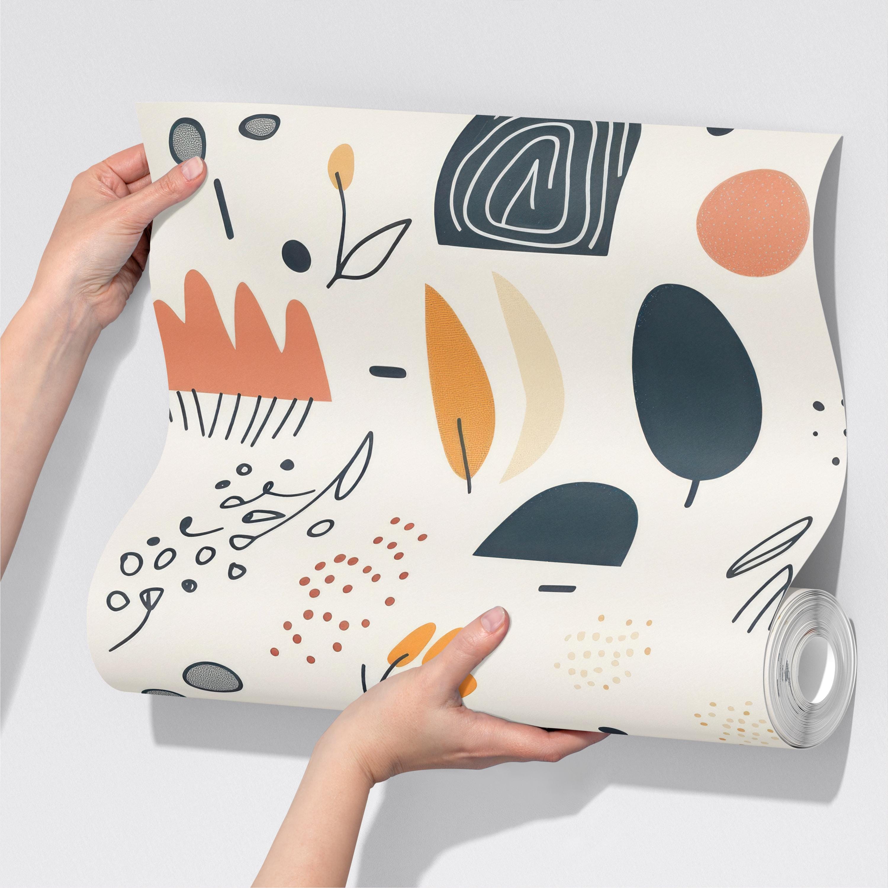 Playful Geometric Kids Nursery Wallpaper