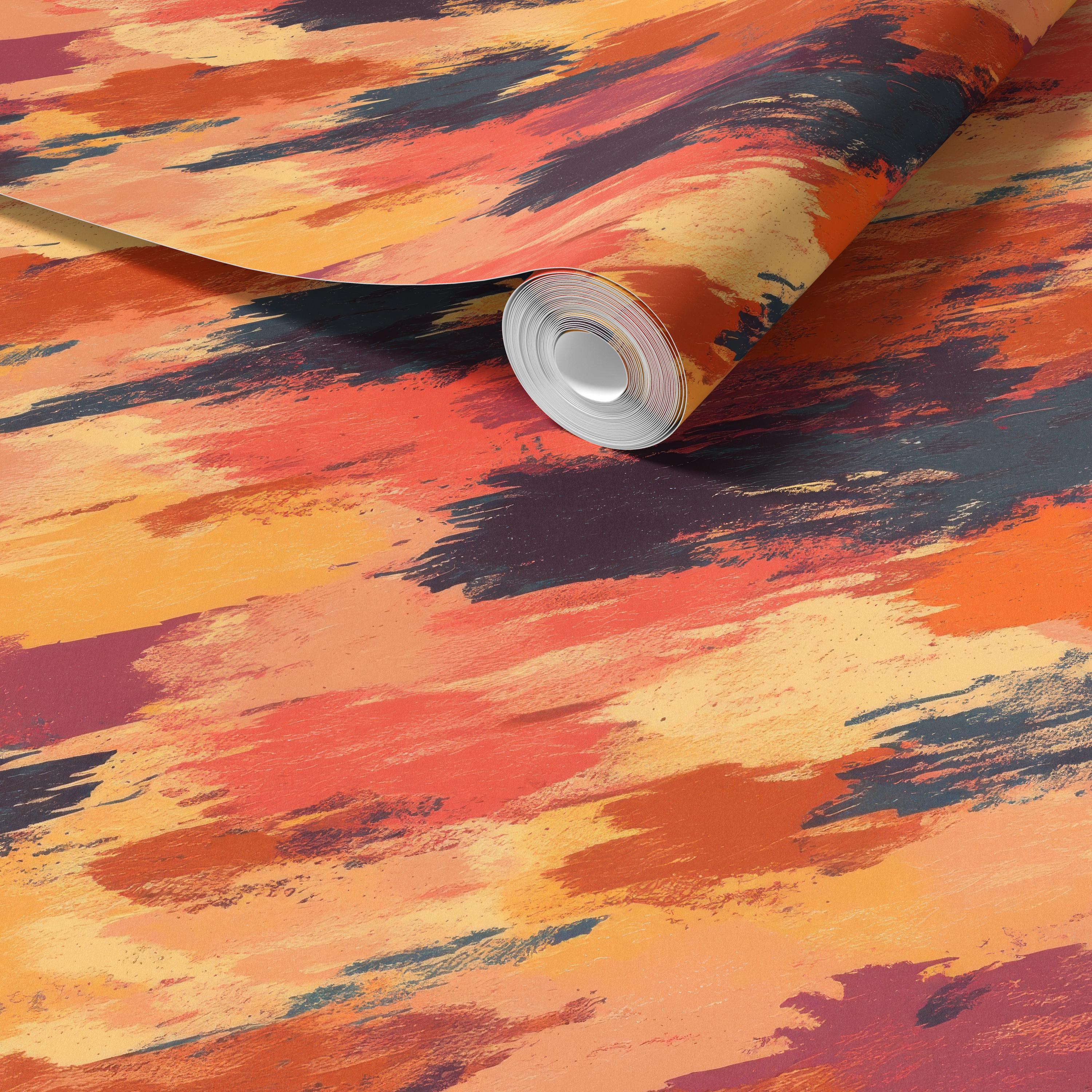 Bold Abstract Brushstroke Wall Mural