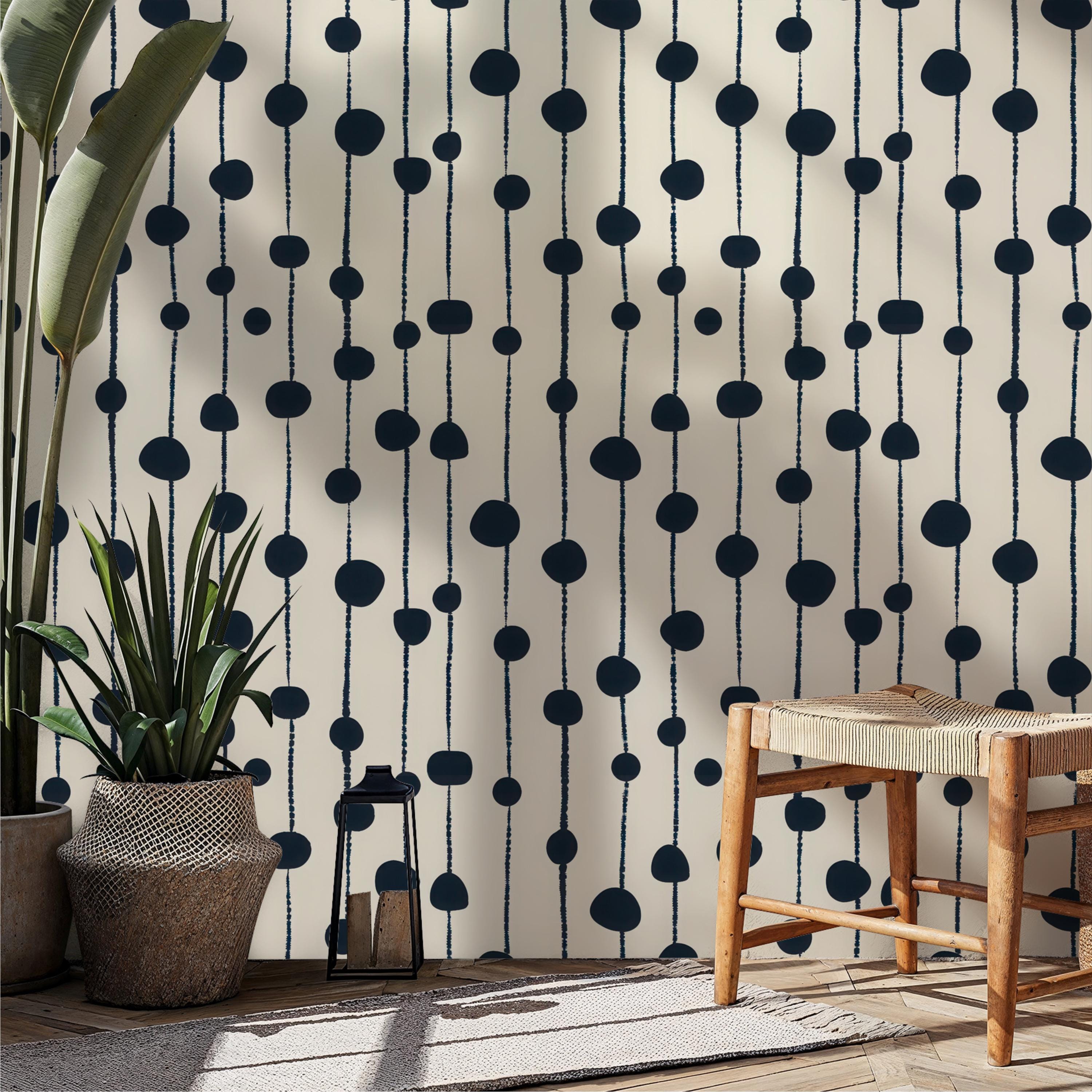 Modern Abstract Dotted Line Wallpaper
