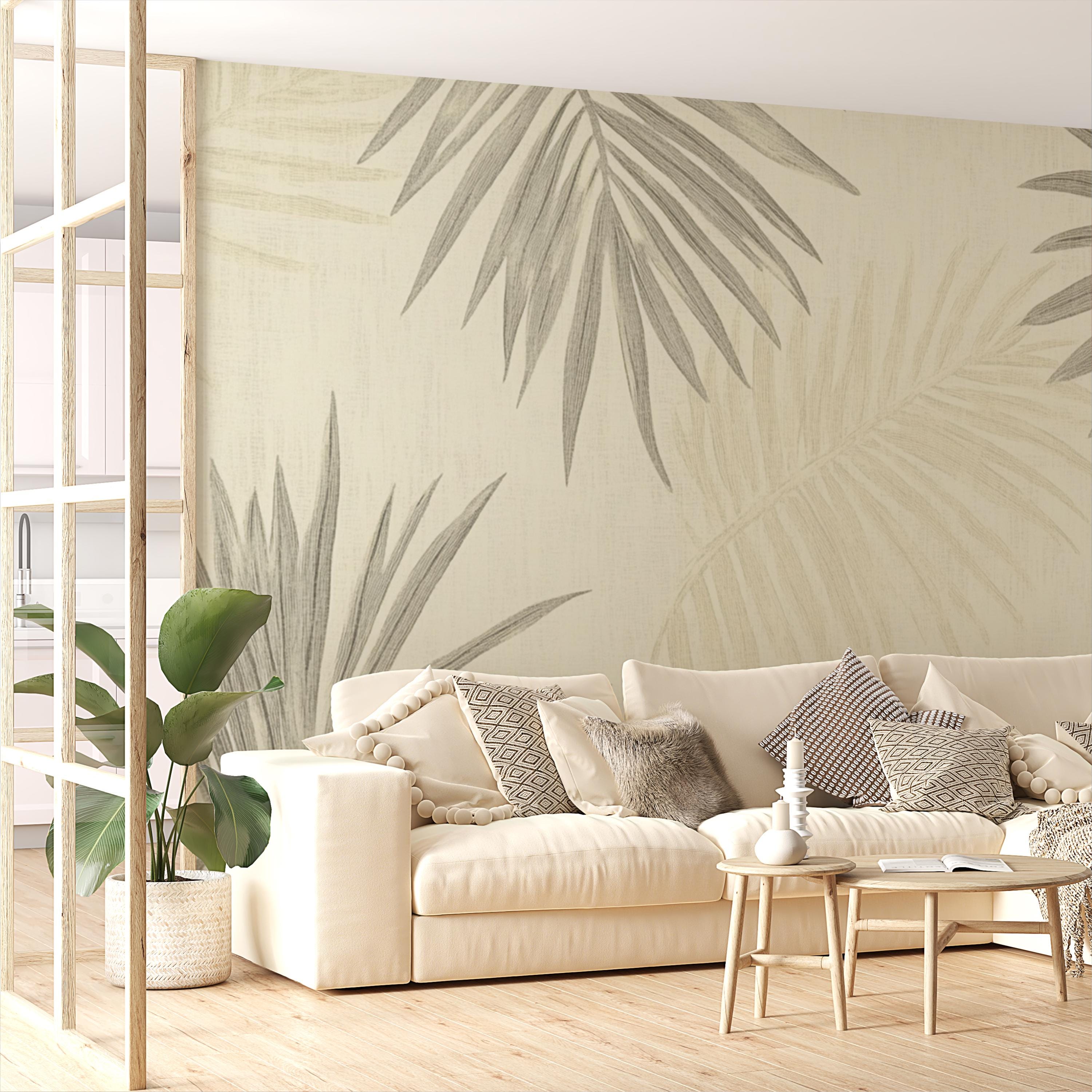 Coastal Palm Leaf Wallpaper Mural
