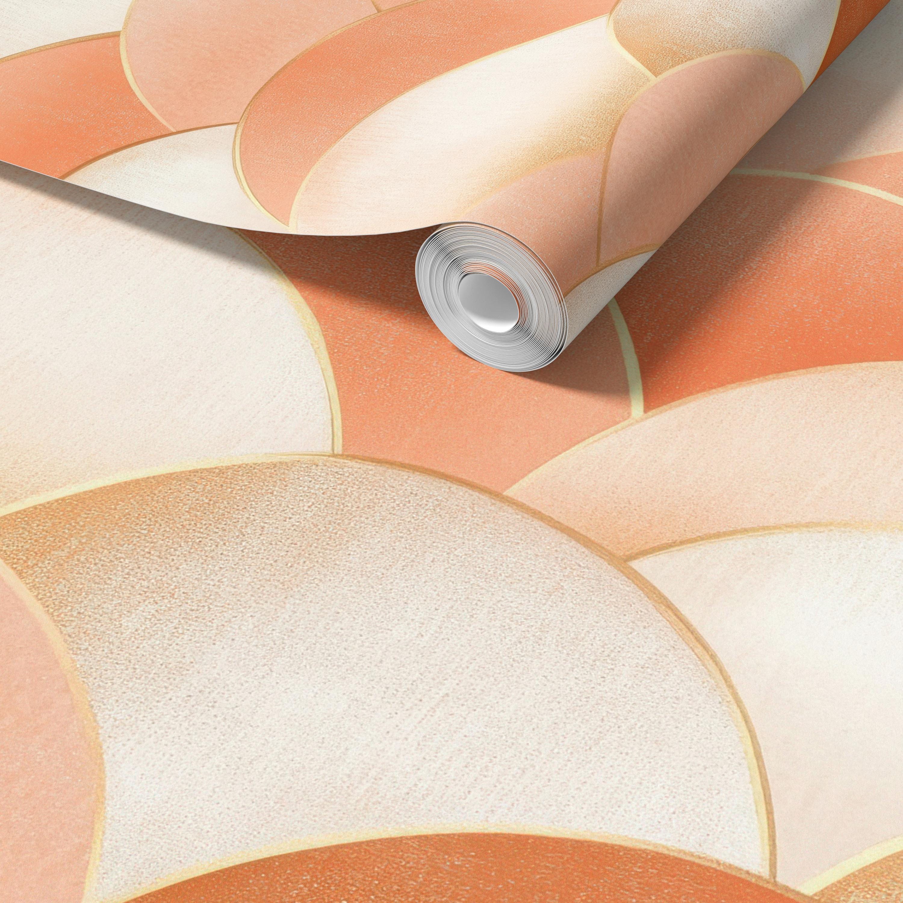 Elegant Art Deco Scallop Wallpaper
