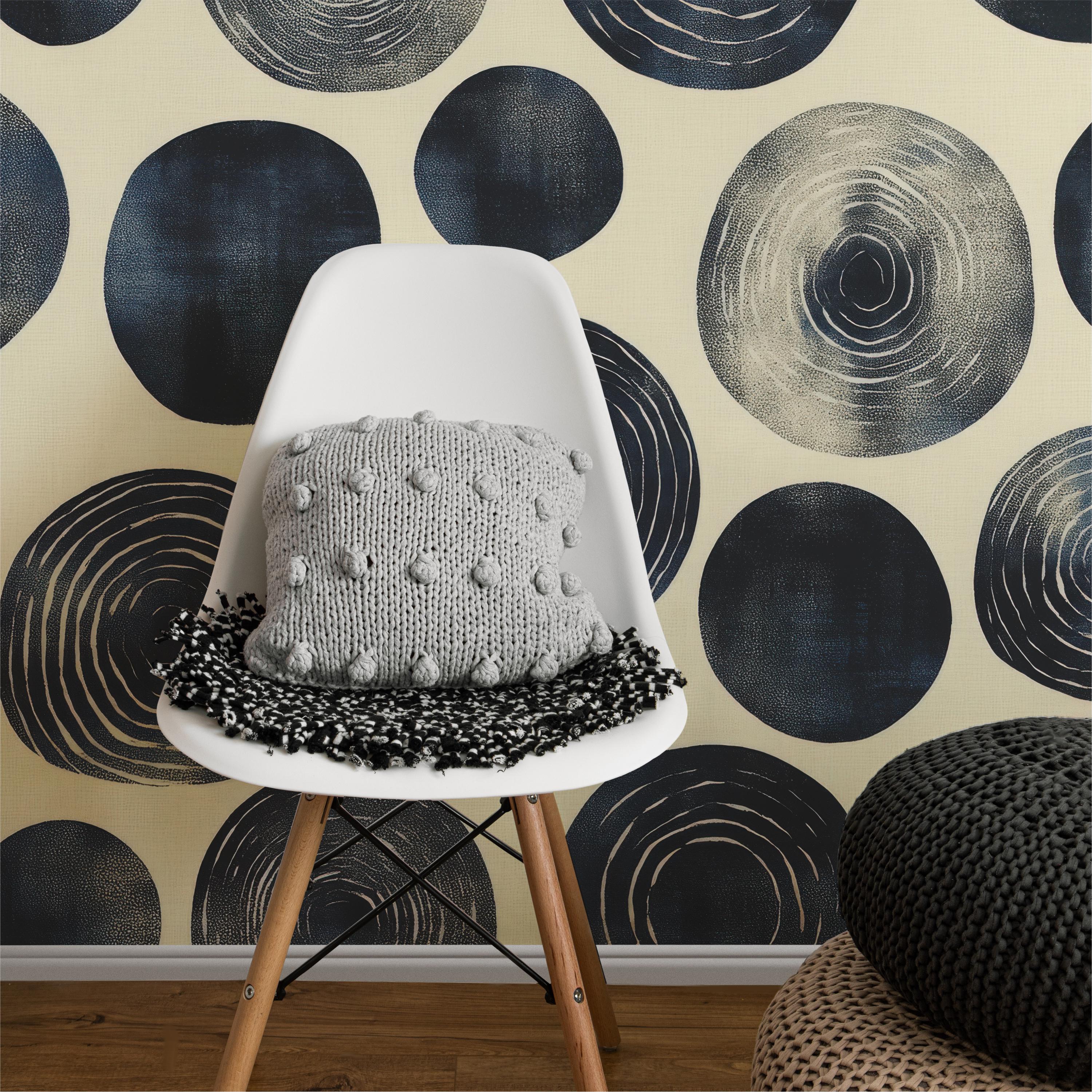 Textured Circle Pattern Wallpaper