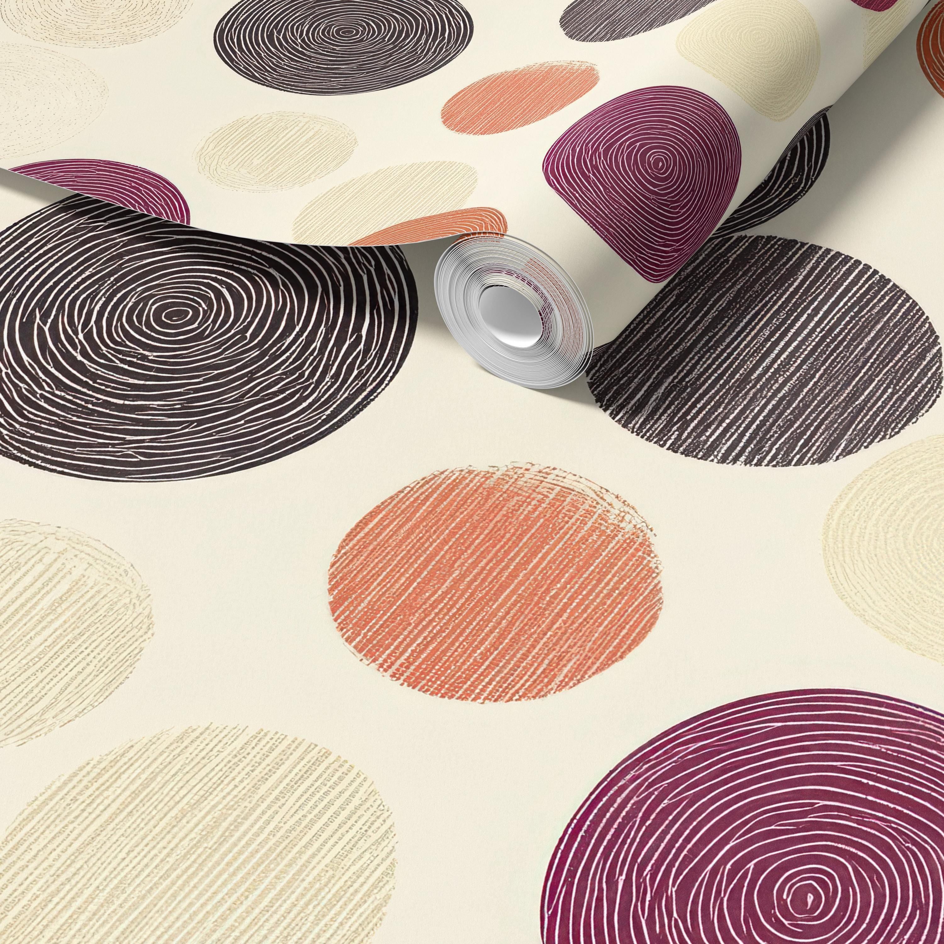 Earth Tone Geometric Circle Wallpaper