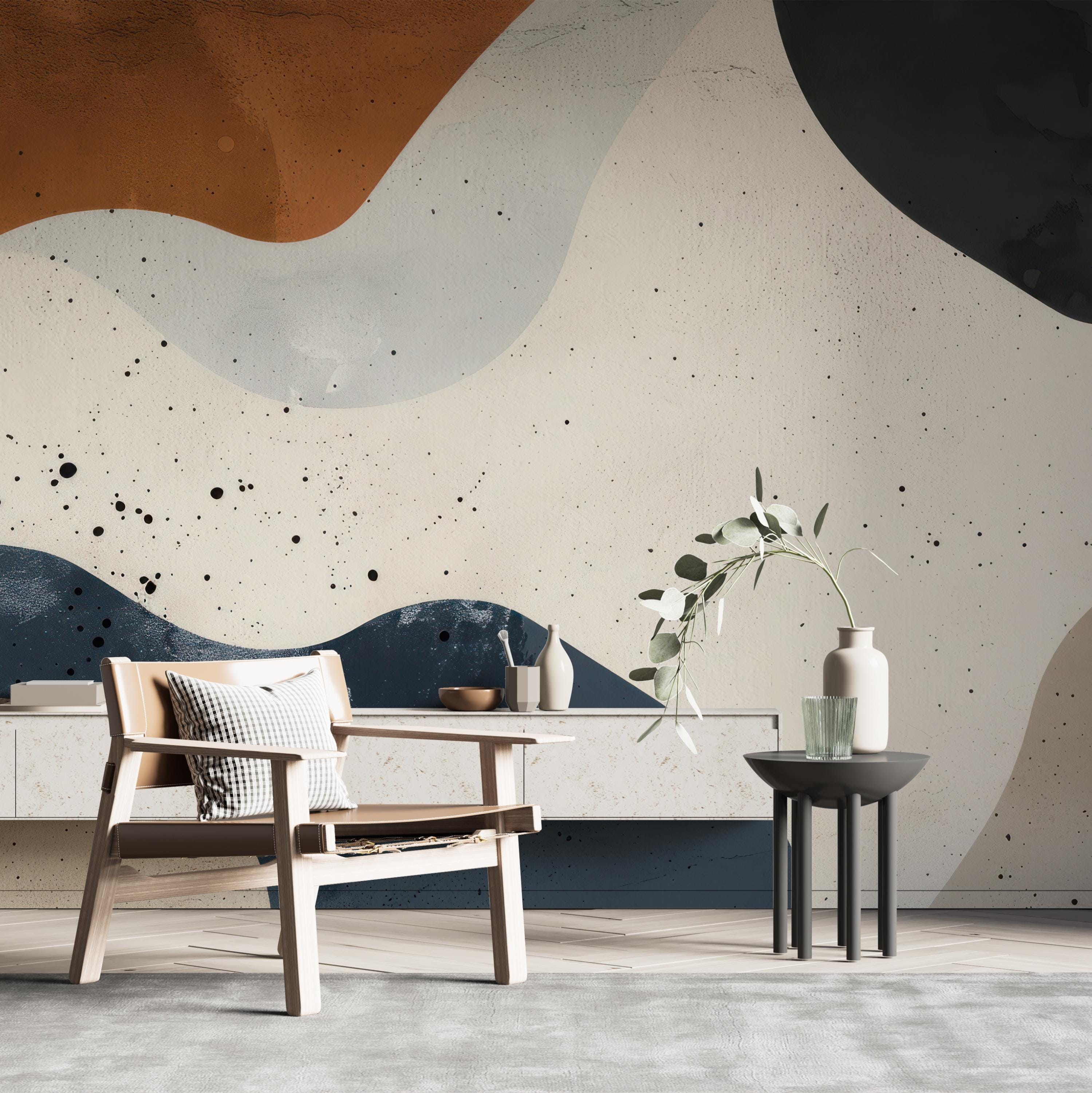 Abstract Neutral Earth Geometric Tones Wallpaper