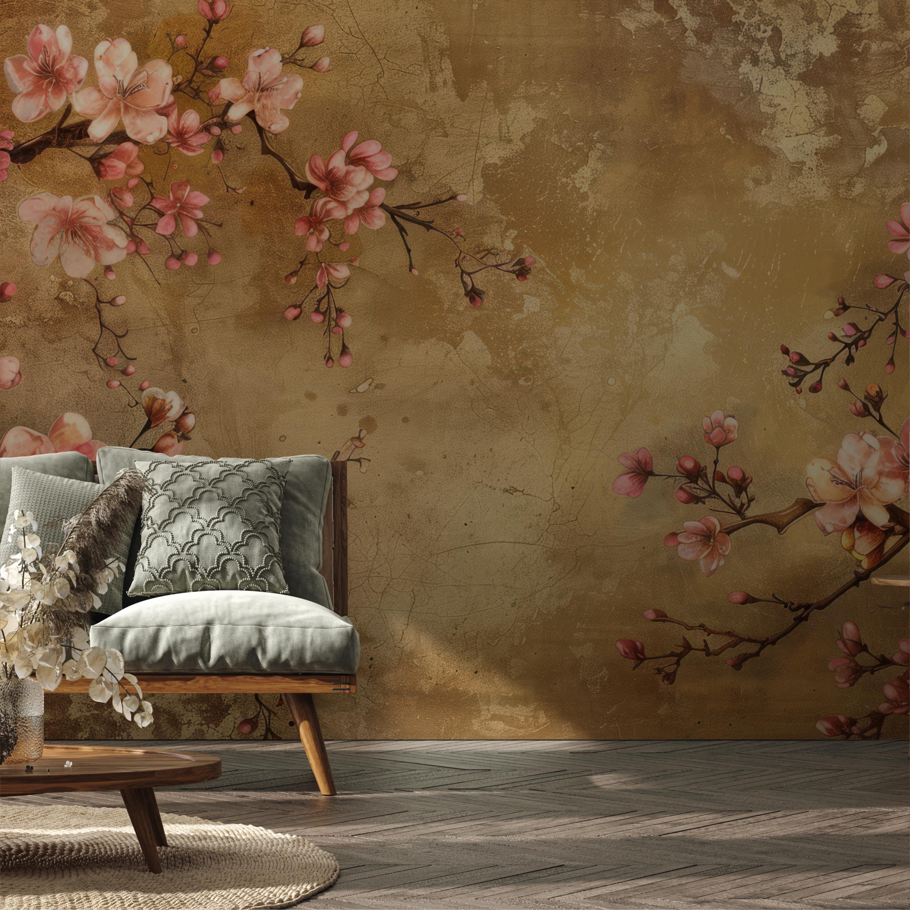Vintage Japanese Cherry Blossom Wallpaper
