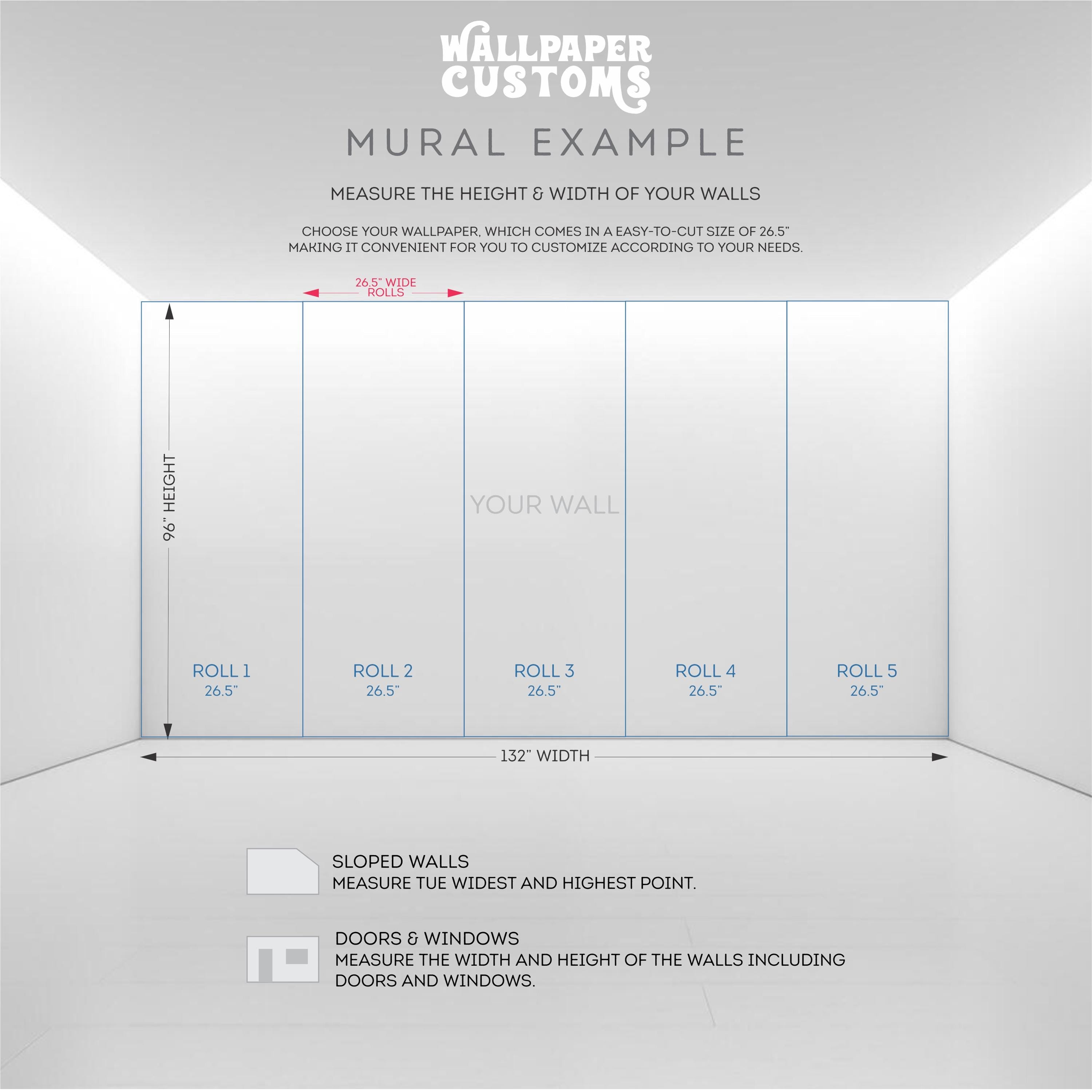 Blush Pink Rose Wallpaper Mural