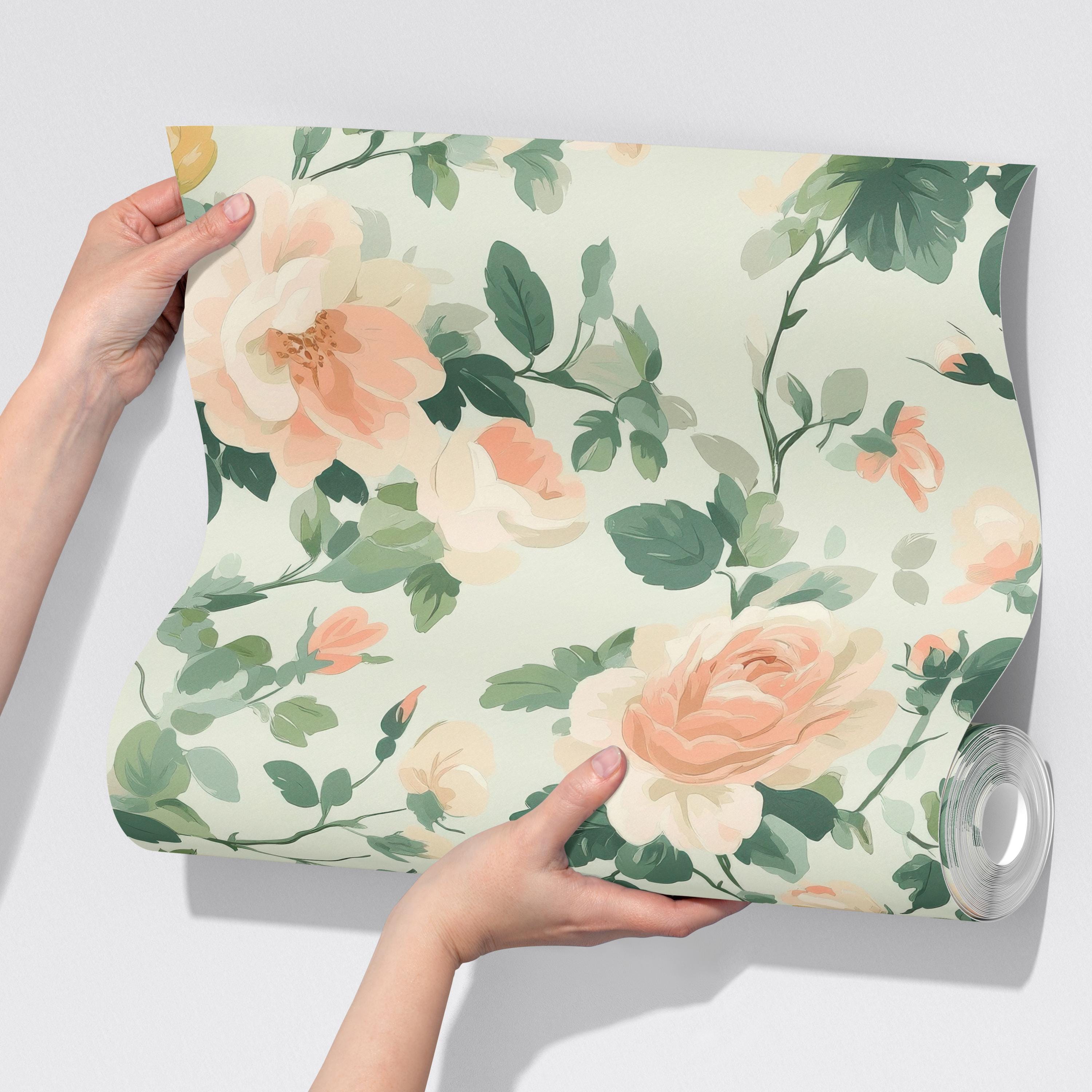 Blush Pink Rose Wallpaper Mural