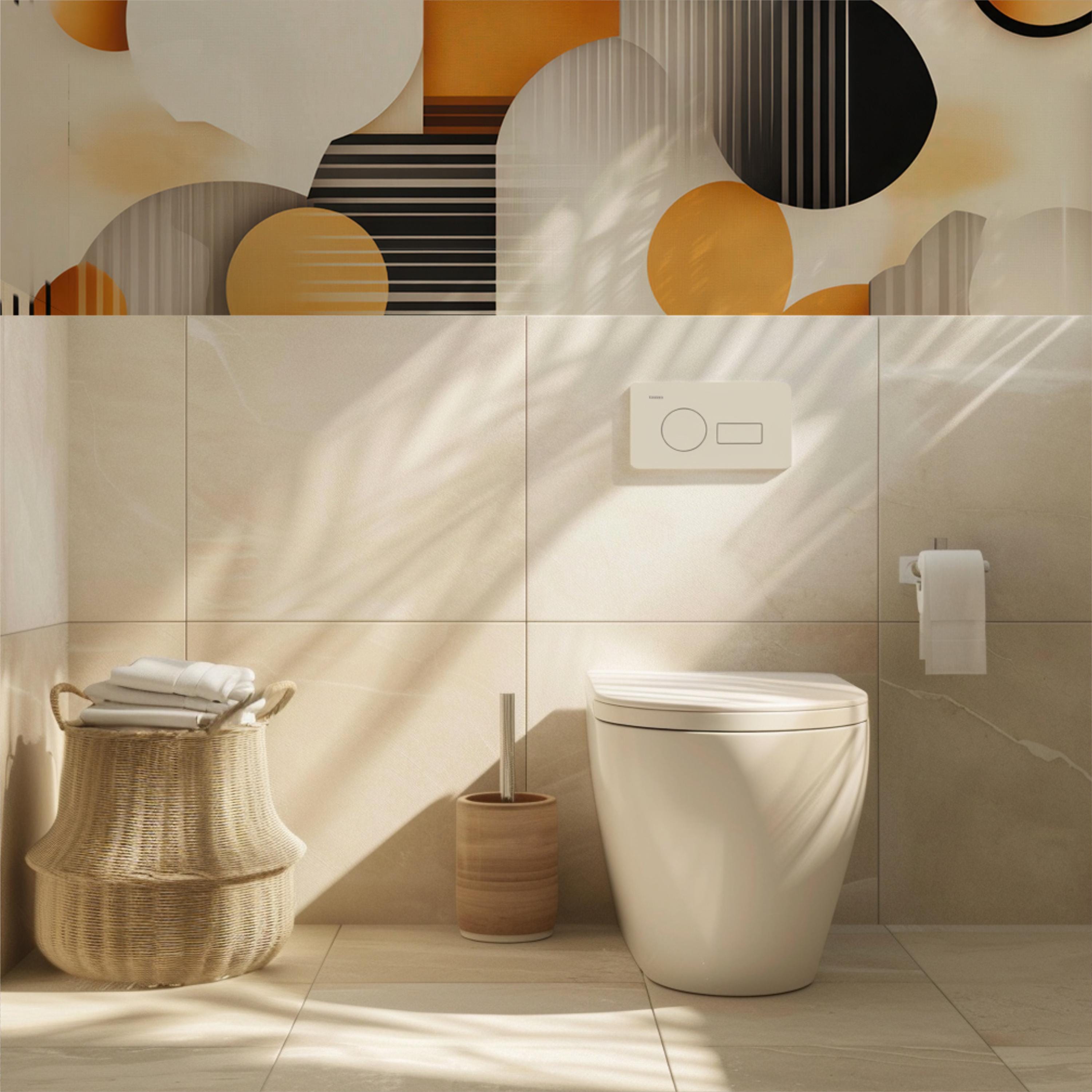 Retro Abstract Geometric Wall Mural