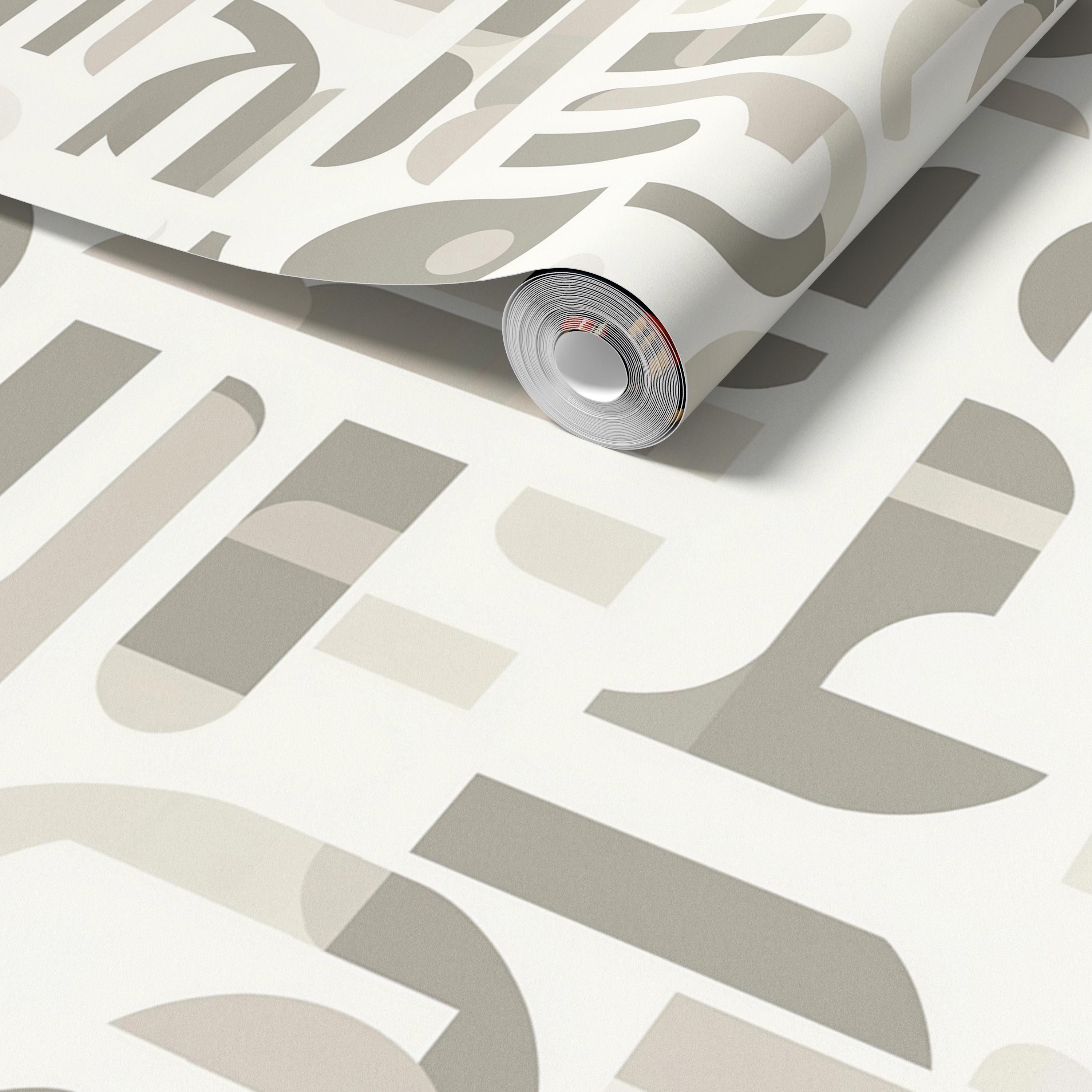 Neutral Geometric Wallpaper Mural