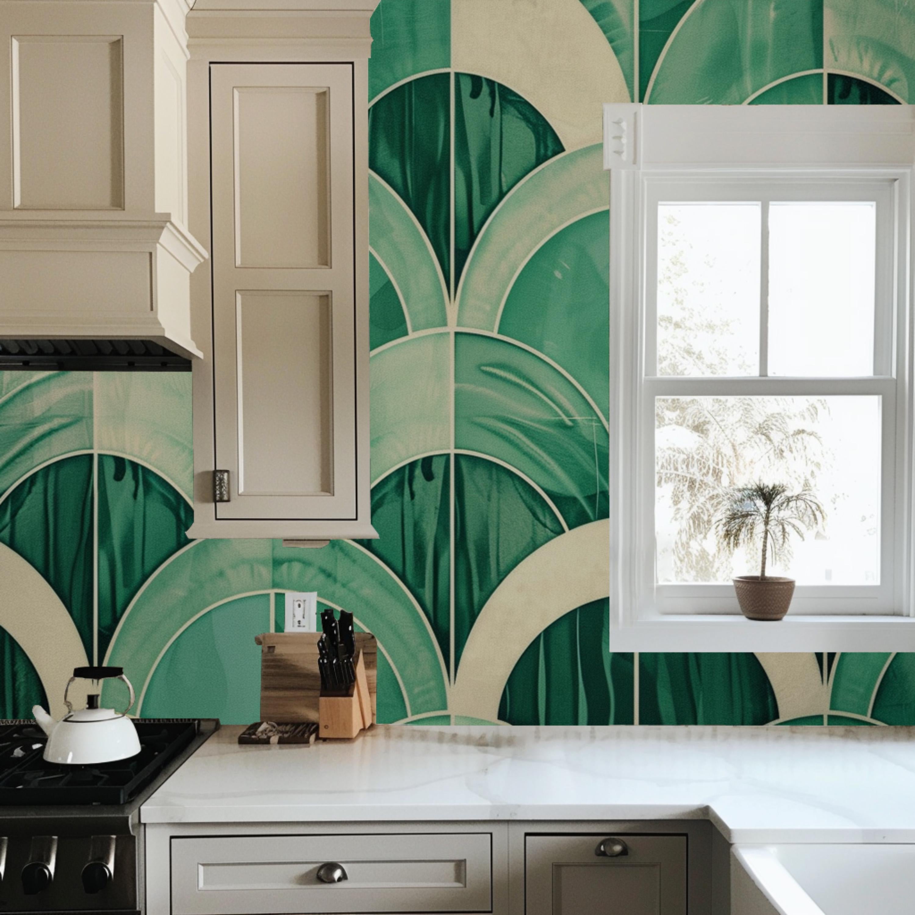 Luxury Art Deco Palm Wallpaper