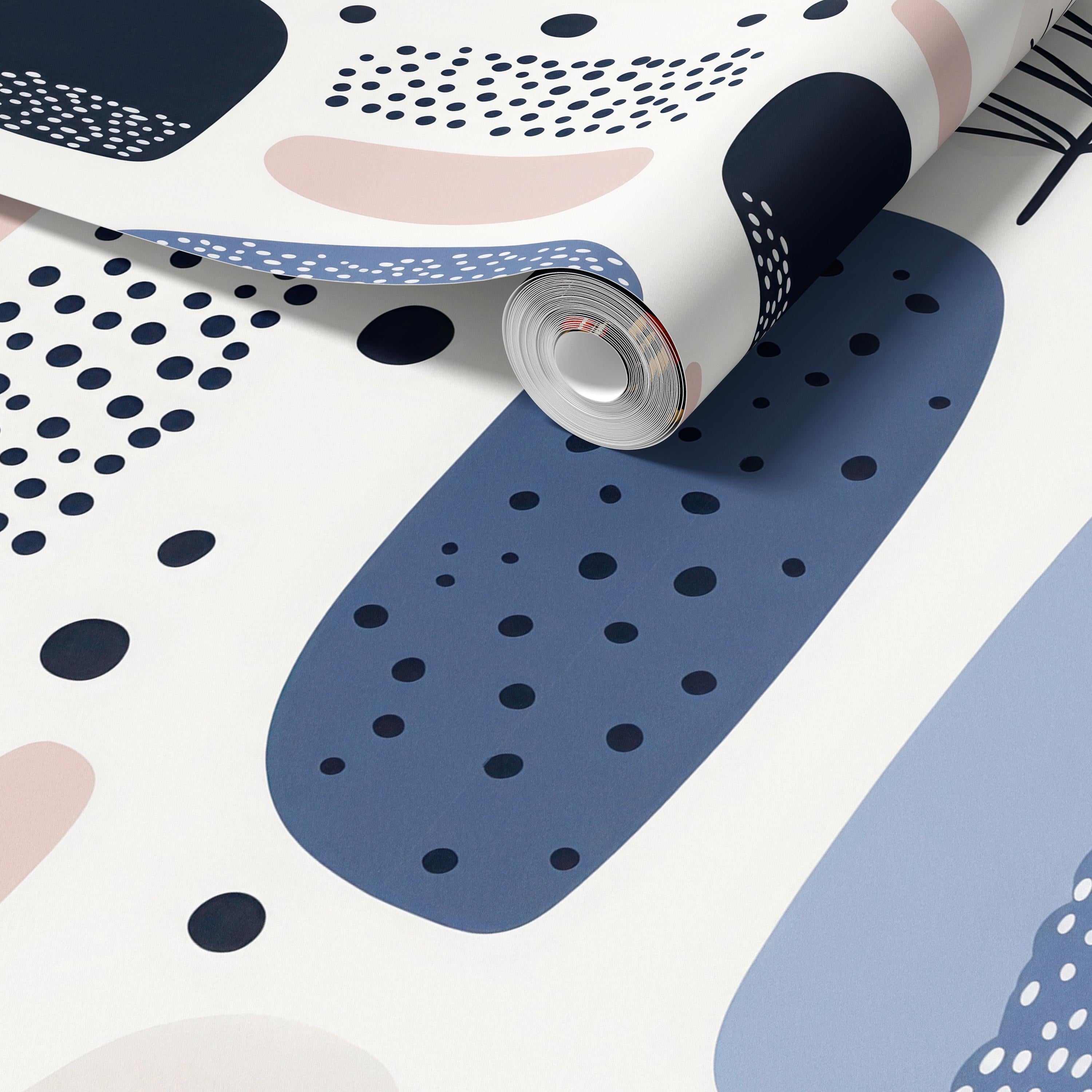 Modern Abstract Polka Dot Wallpaper