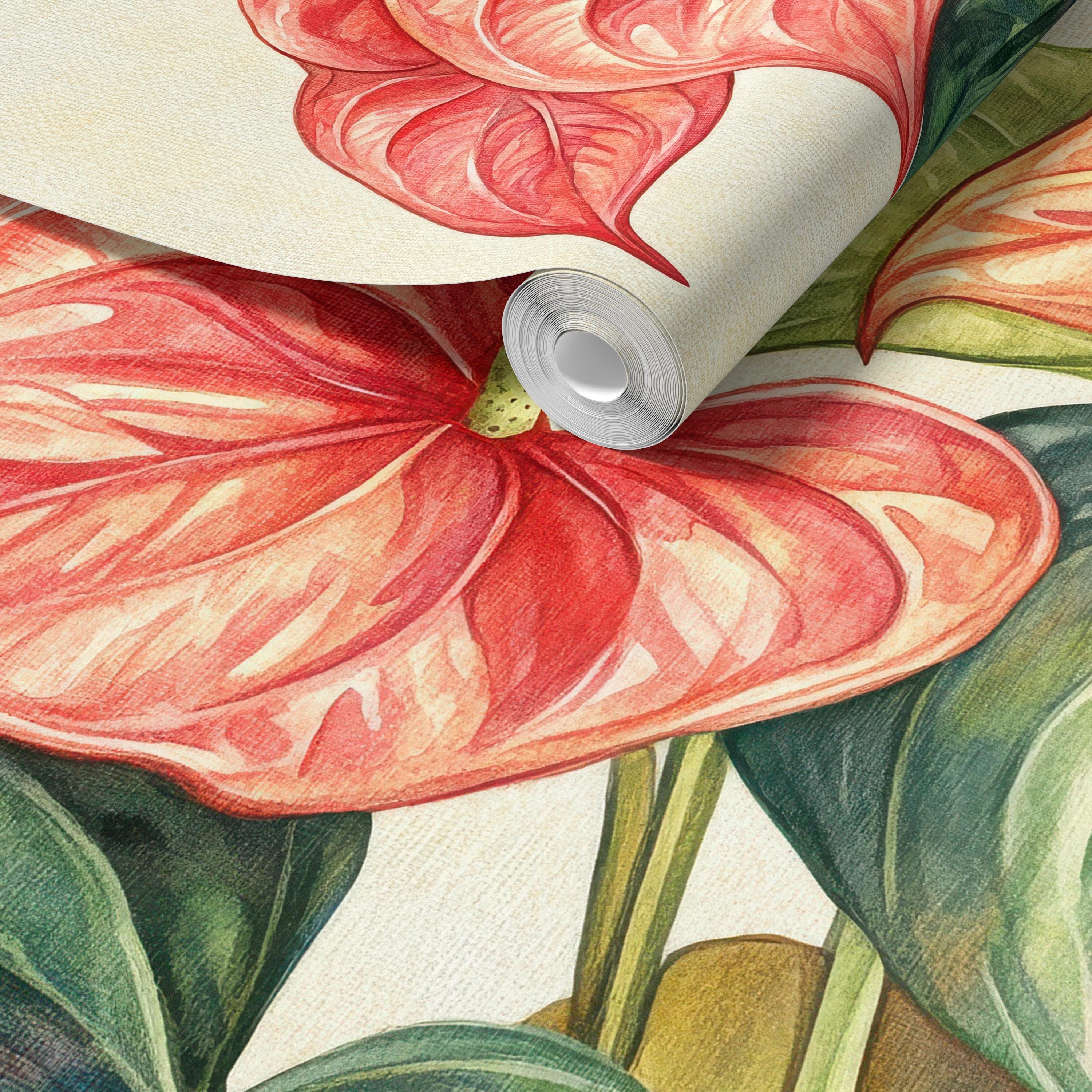 Tropical Anthurium Flower Wallpaper Mural