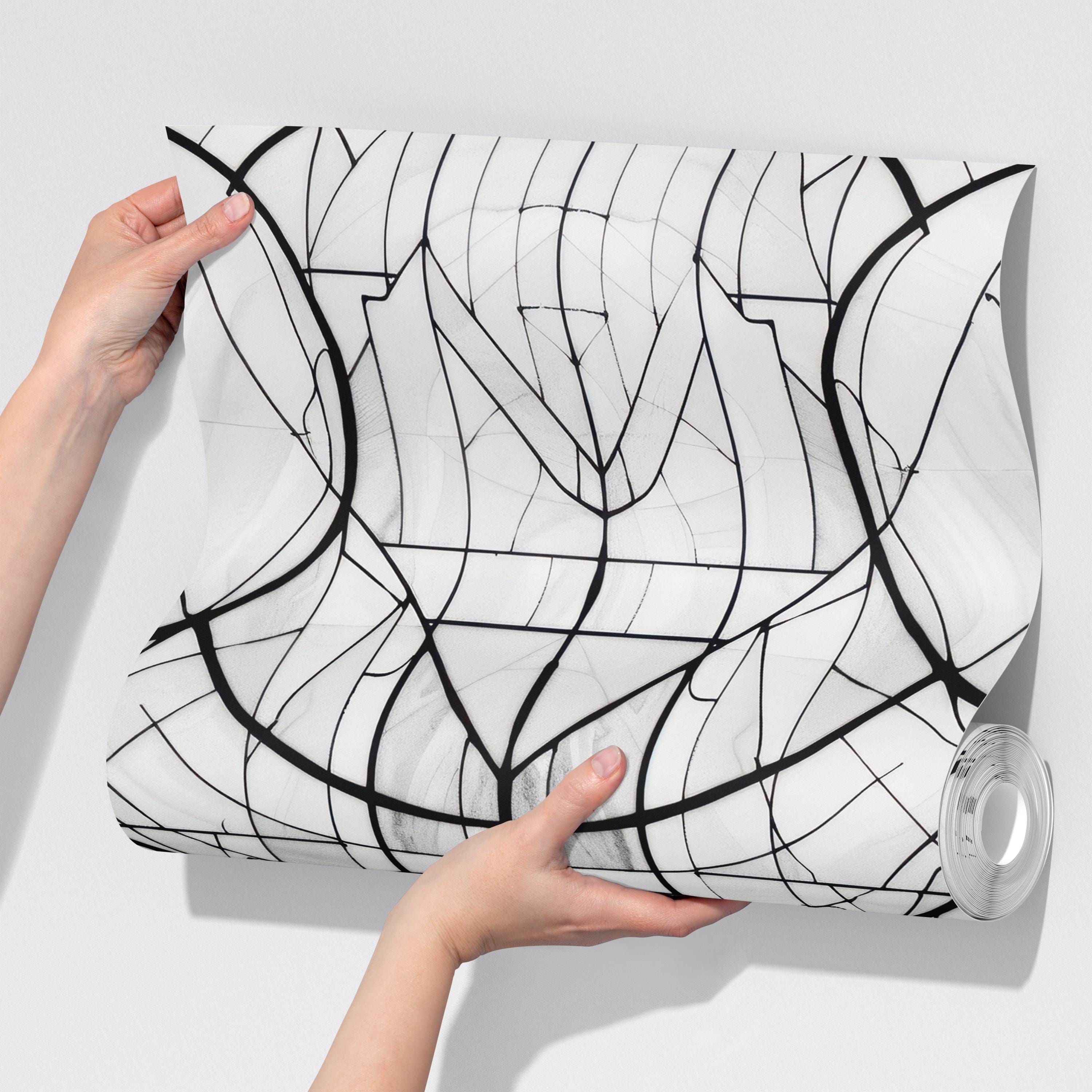 Modern Geometric Line Art Wallpaper