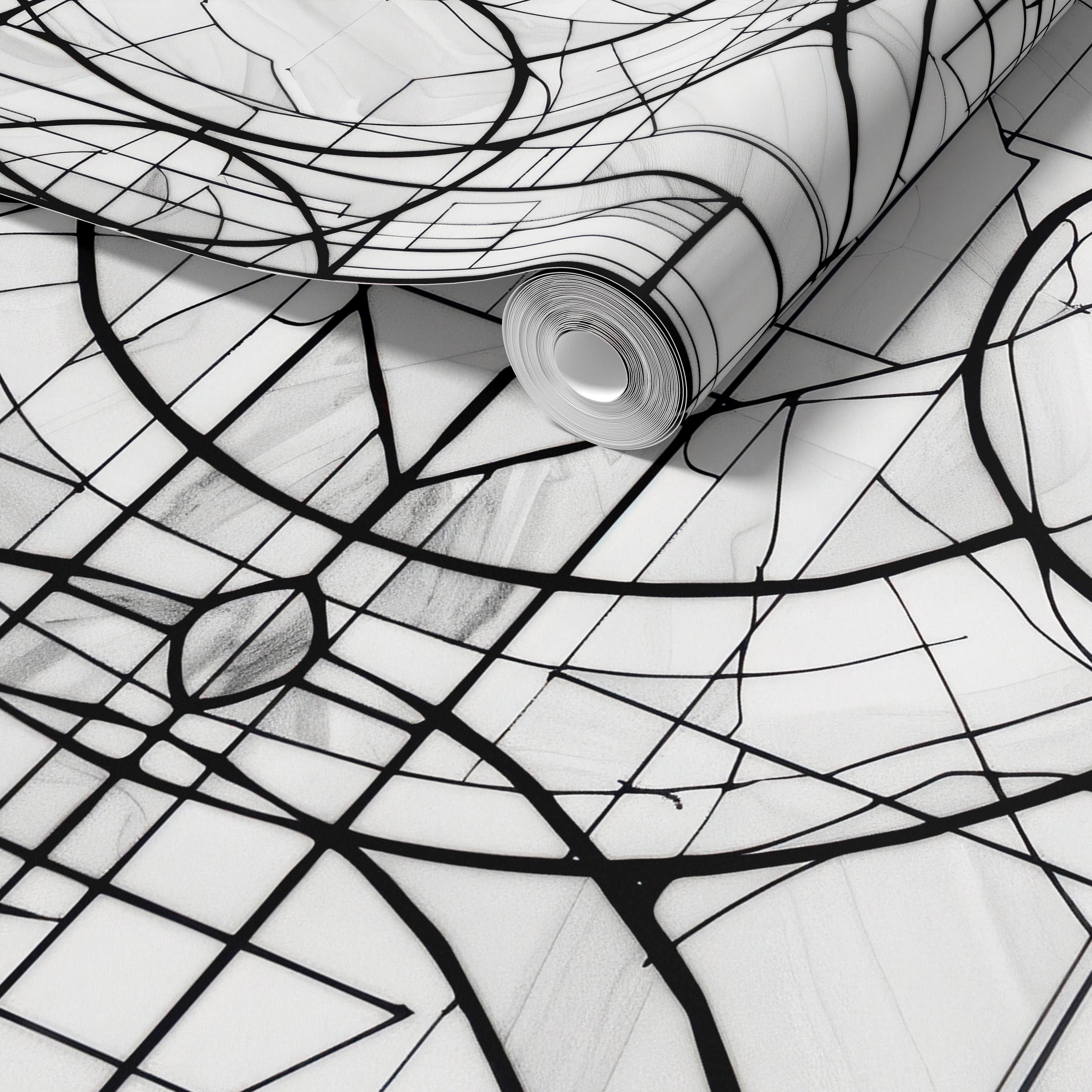 Modern Geometric Line Art Wallpaper