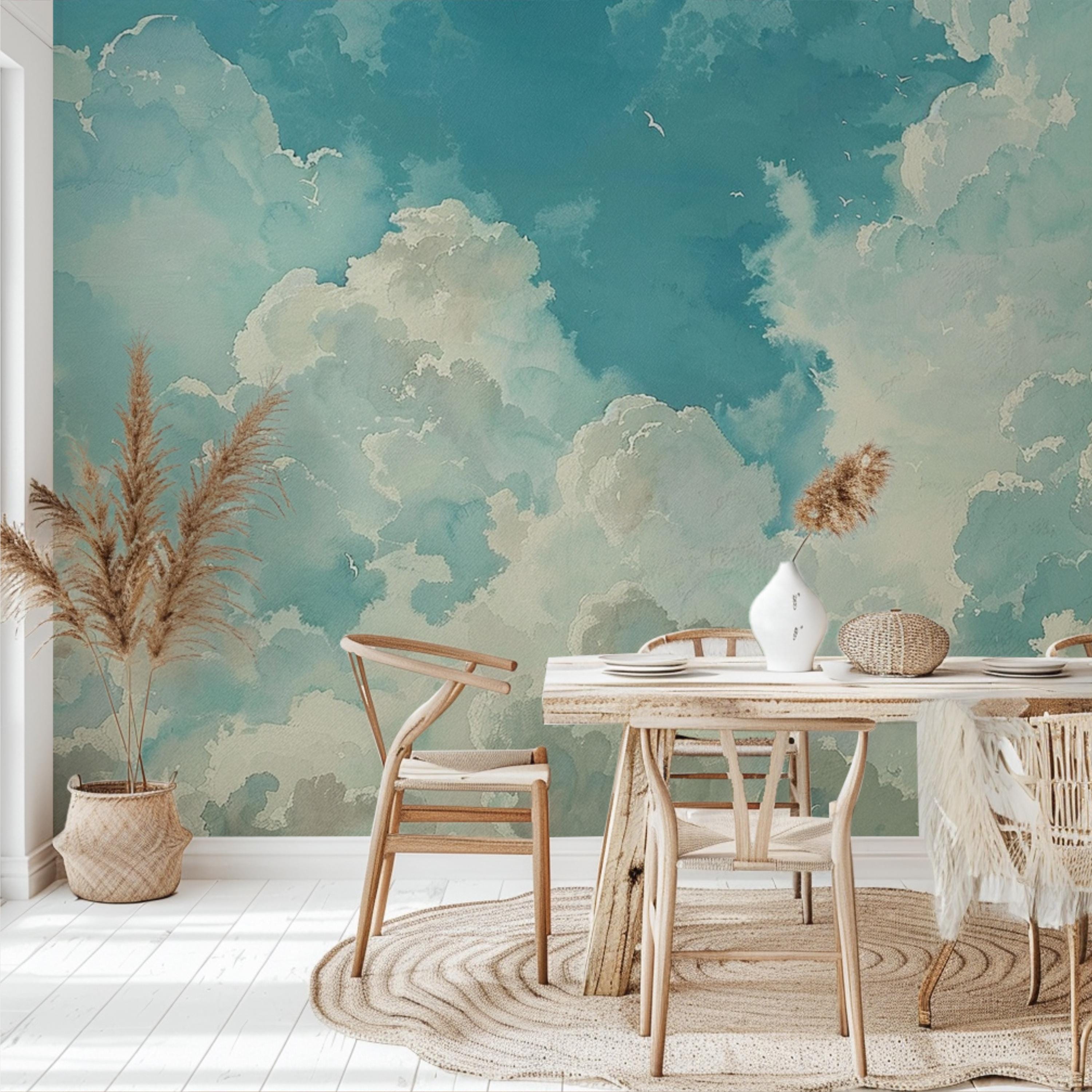 Tranquil Blue Sky Cloud Wallpaper