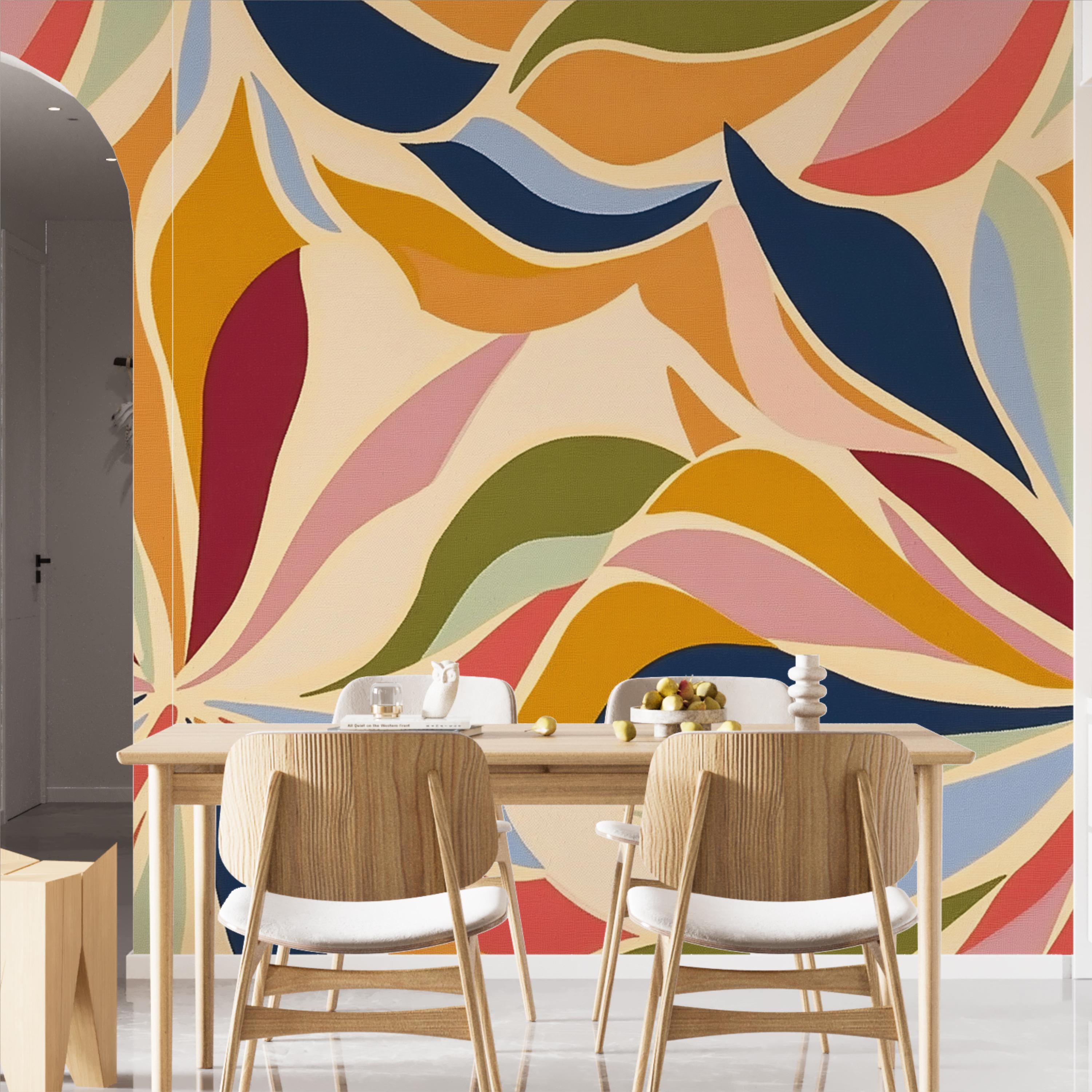 Colorful Abstract Leaf Wallpaper