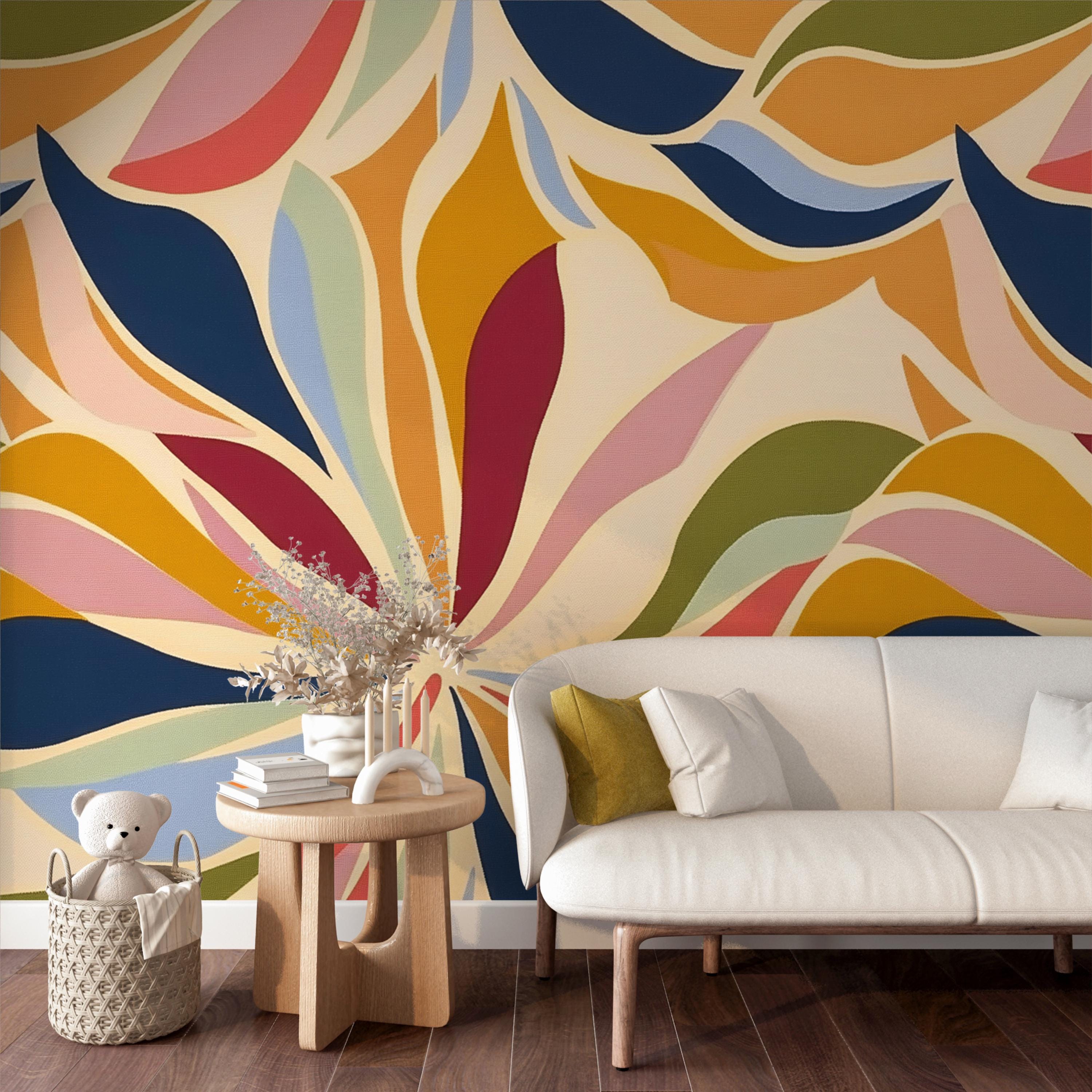 Colorful Abstract Leaf Wallpaper