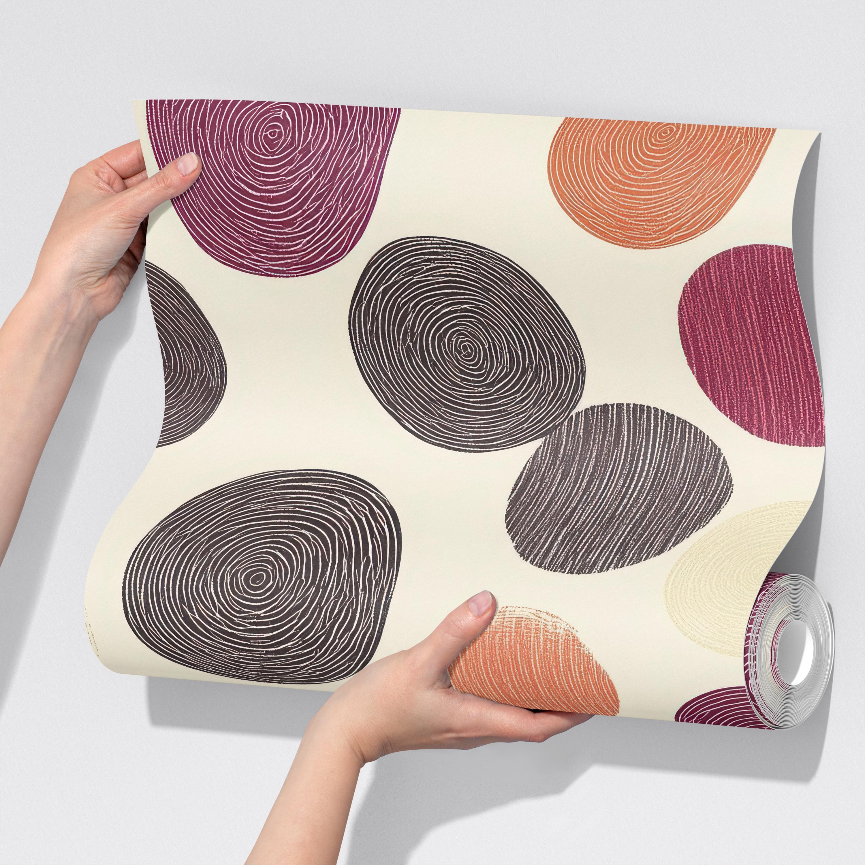 Earth Tone Geometric Circle Wallpaper