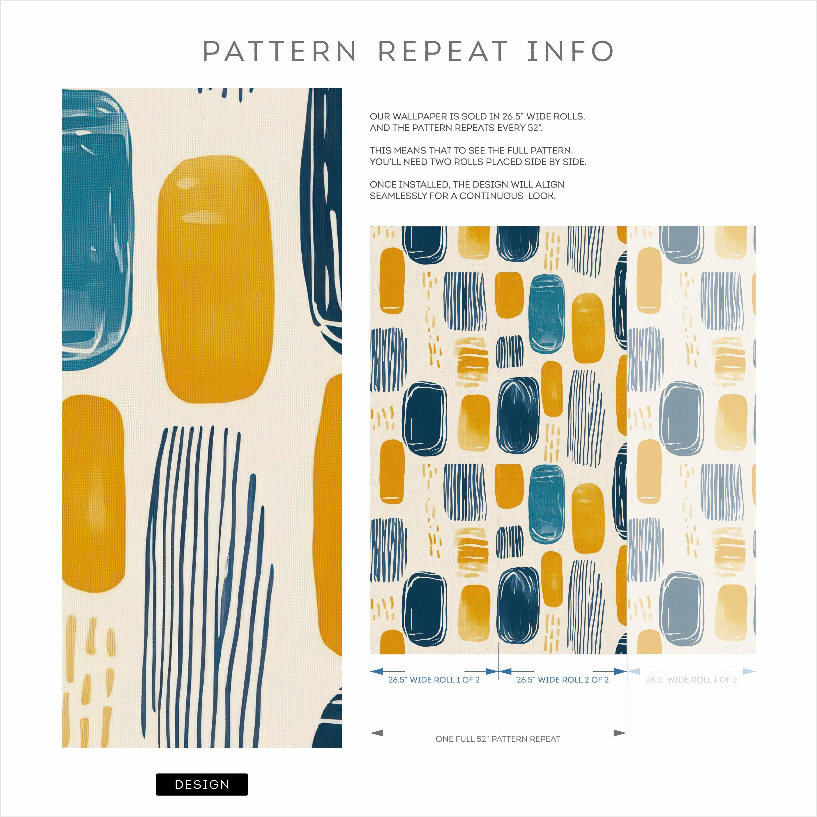 Retro Mid Century Abstract Wallpaper