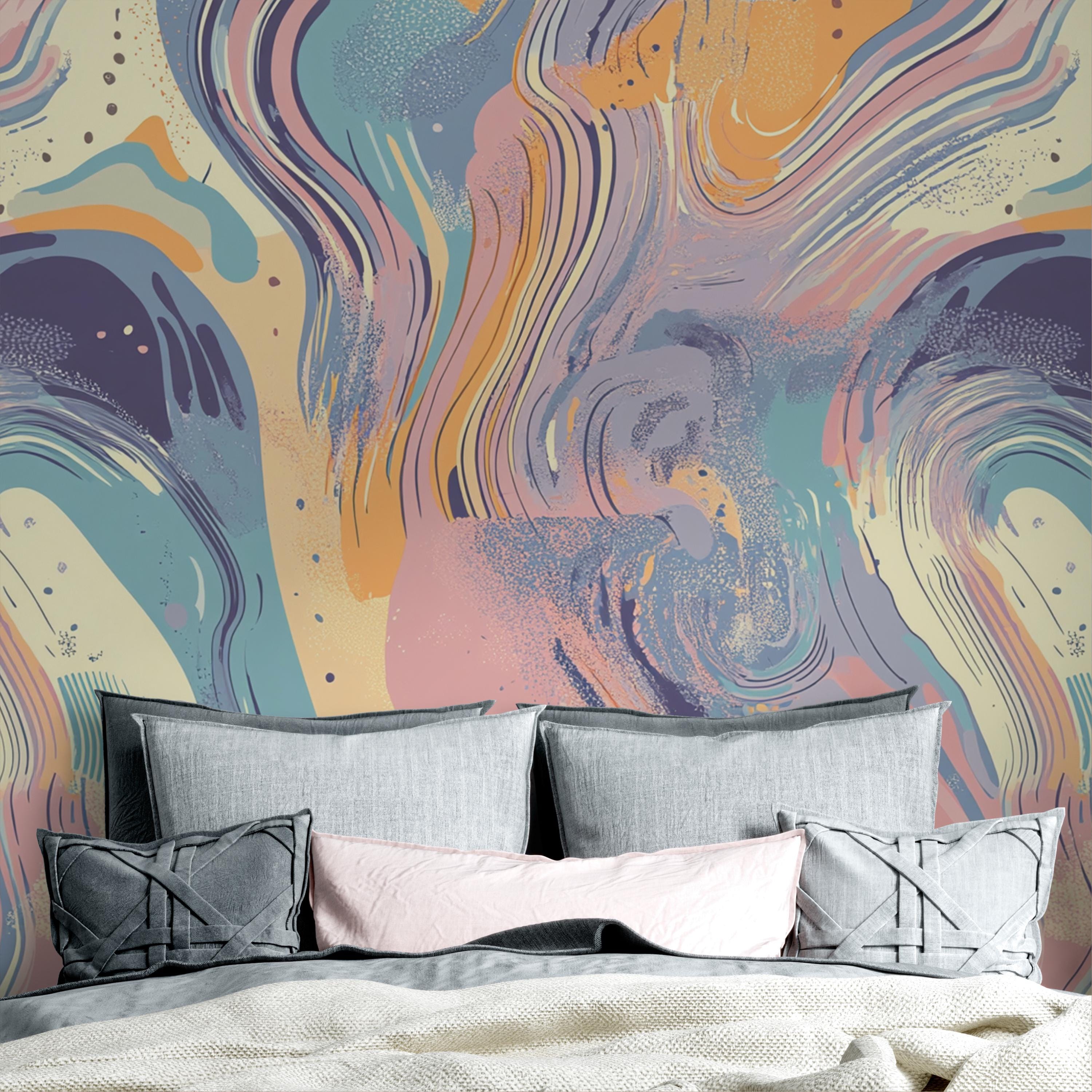 Colorful Abstract Swirl Wallpaper