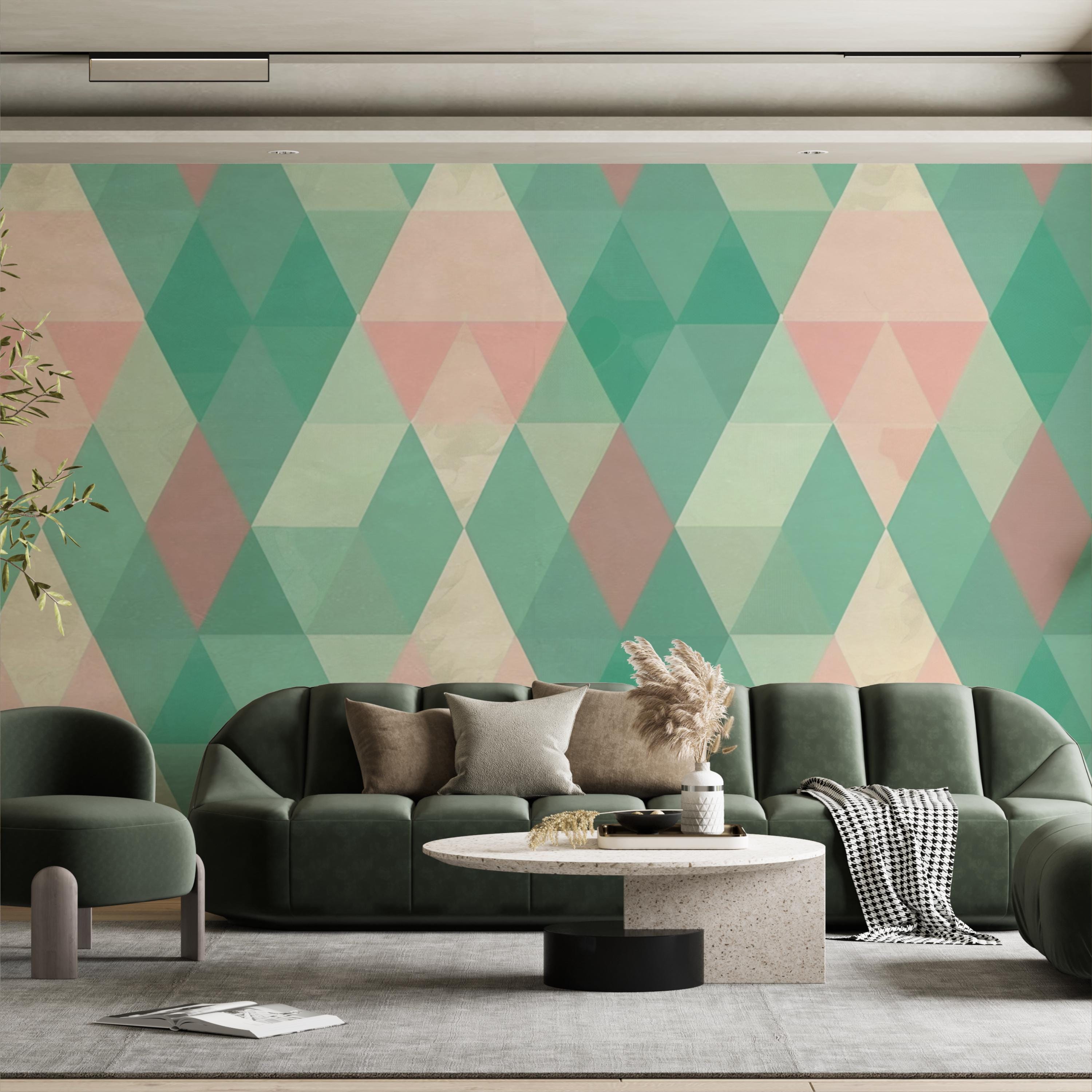 Pastel Diamond Pattern Wallpaper