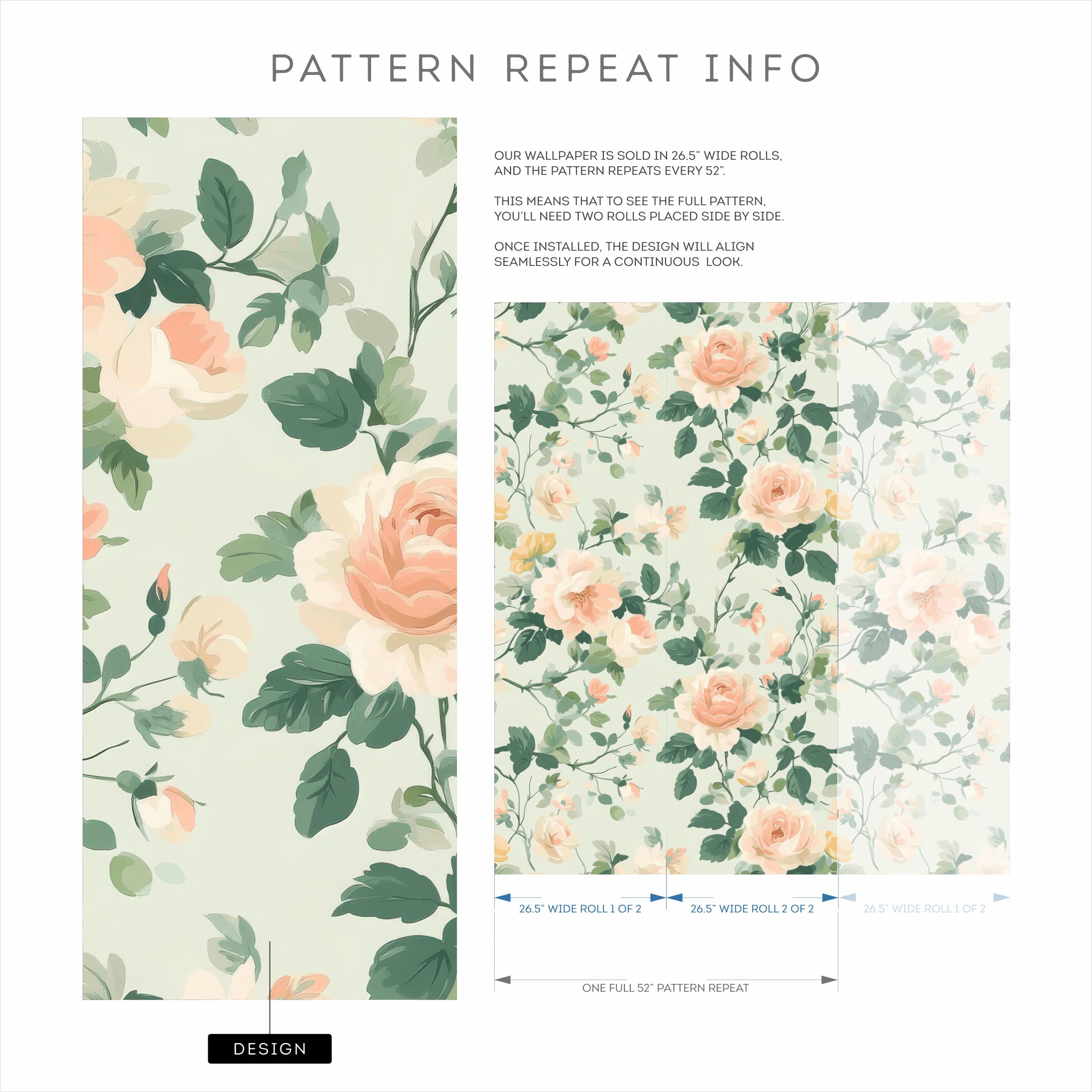 Blush Pink Rose Wallpaper Mural