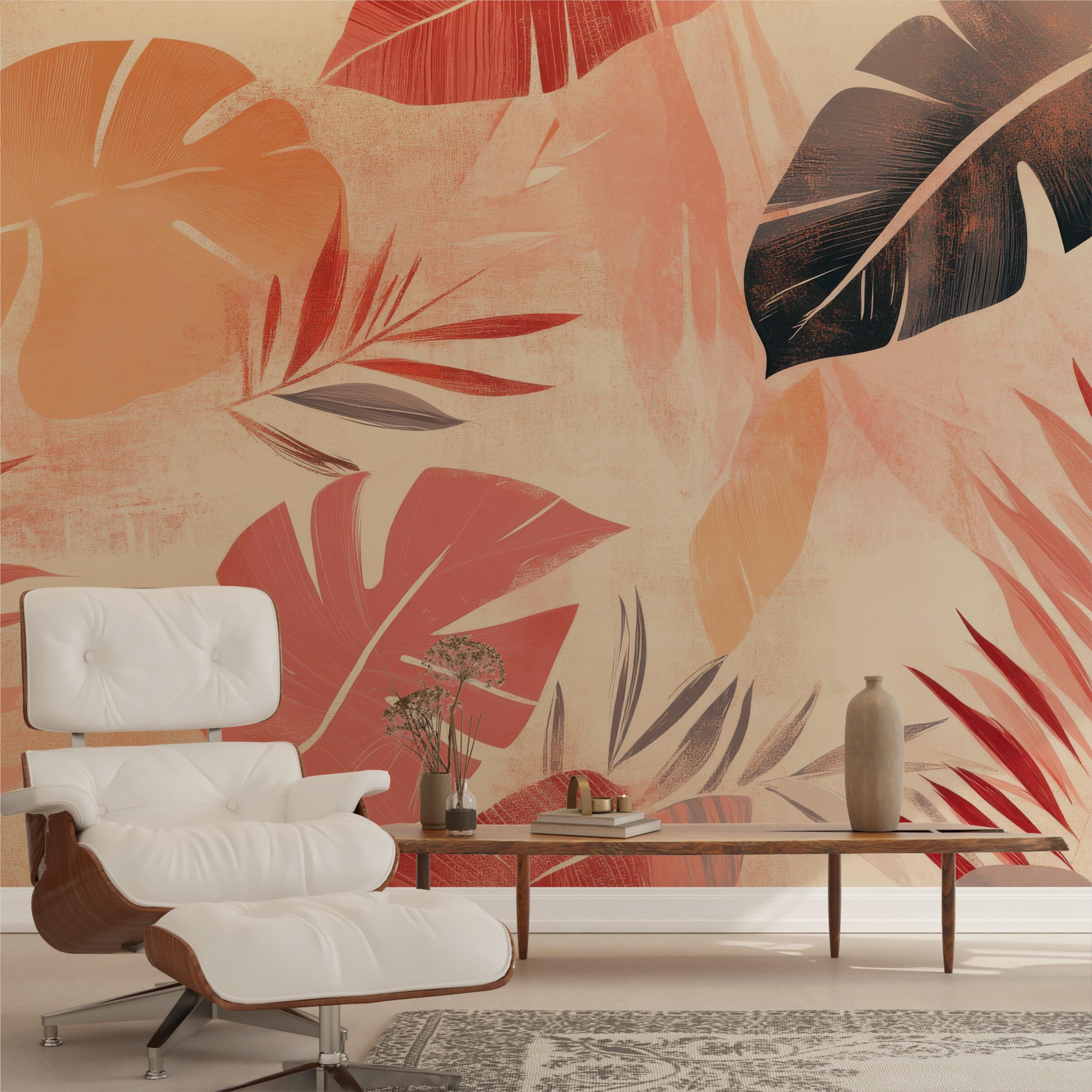 Tropical Palm Leaf Wallpaper Mural