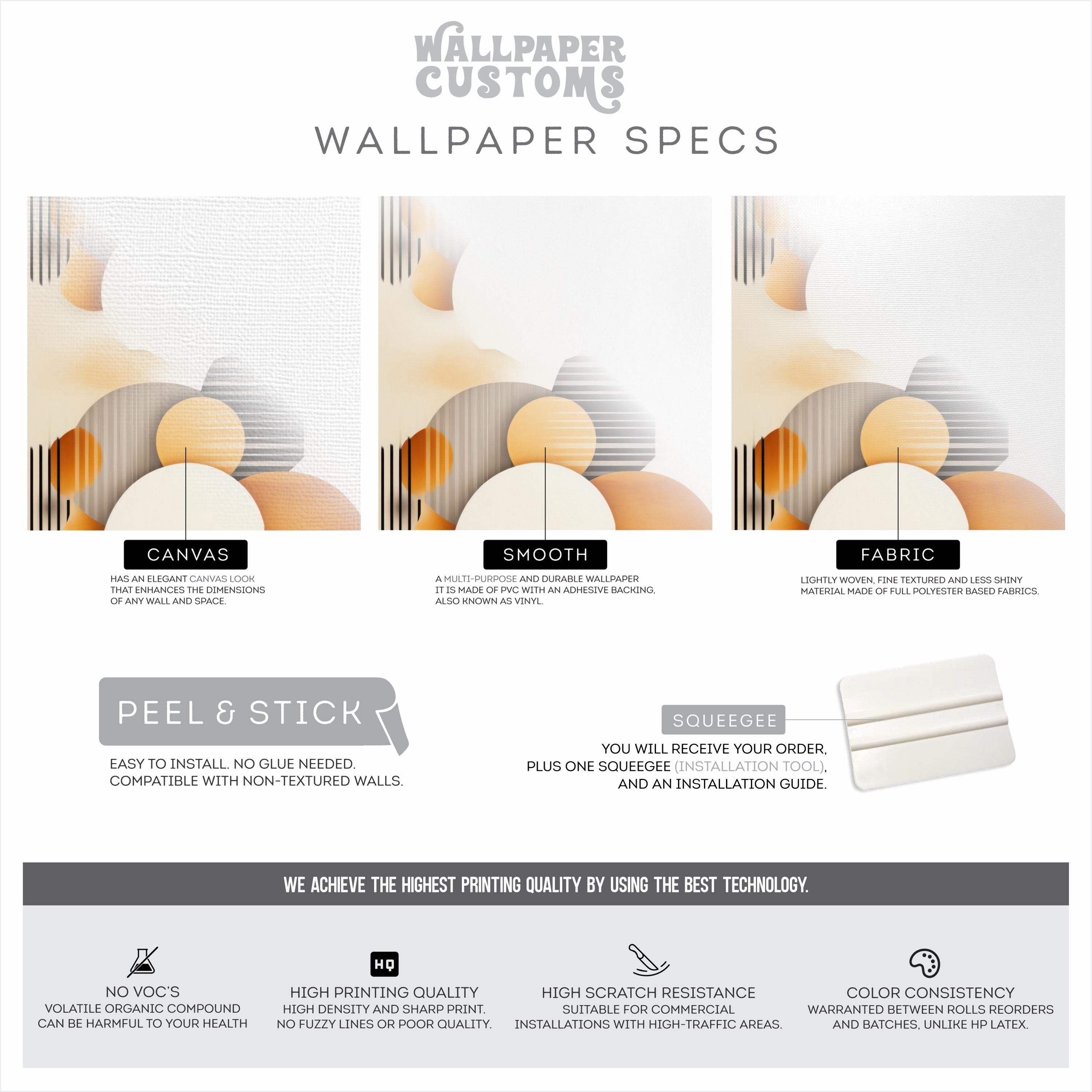 Retro Abstract Geometric Wall Mural