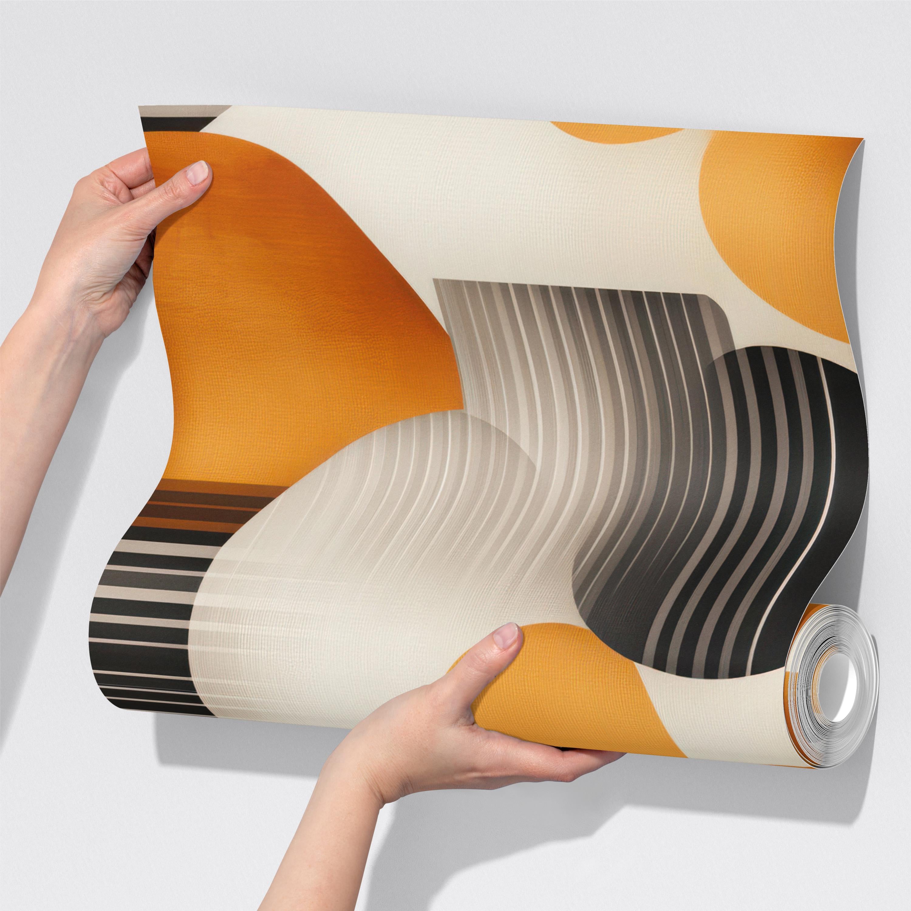 Retro Abstract Geometric Wall Mural